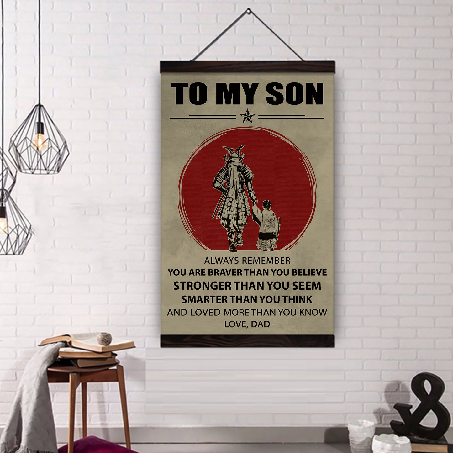 to my son- dragon ball -family -dad son- goku - canvas poster cv40