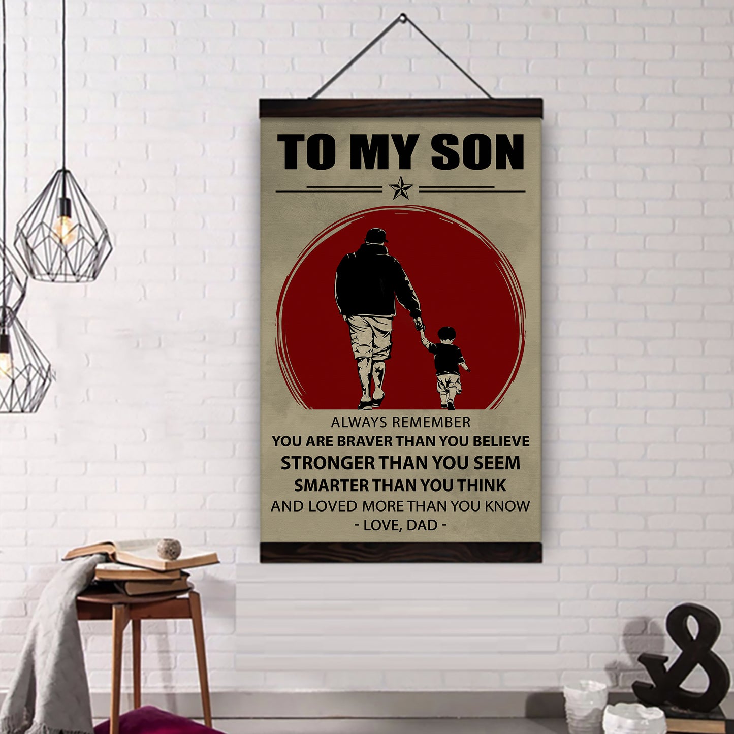 to my son- dragon ball -family -dad son- goku - canvas poster cv40