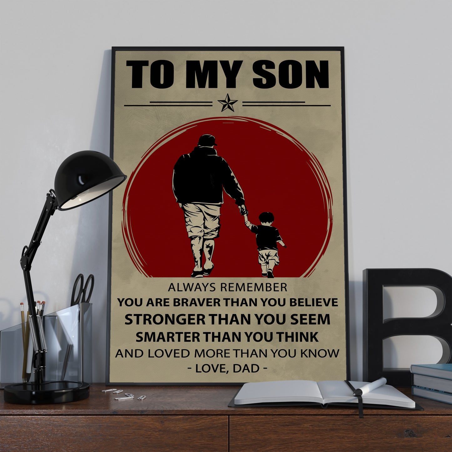 to my son- dragon ball -family -dad son- goku - canvas poster cv40