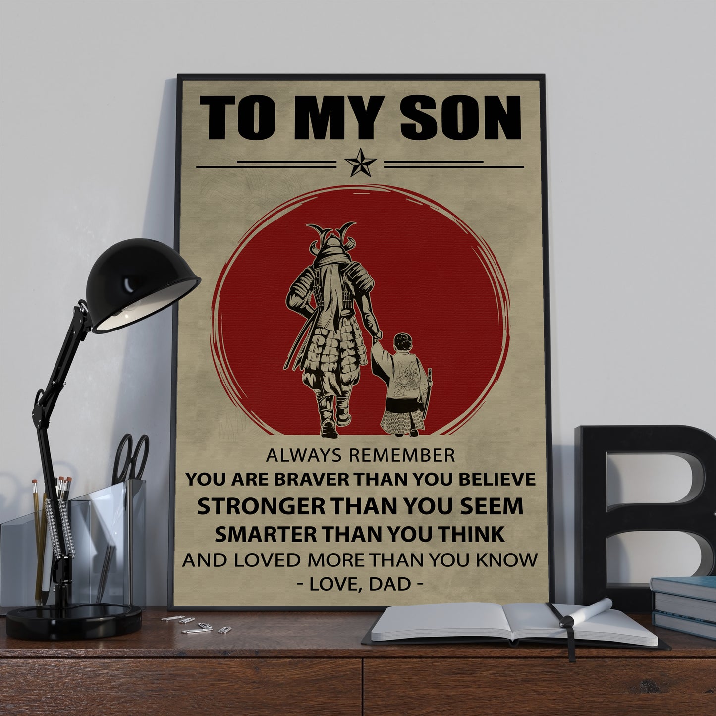 to my son- dragon ball -family -dad son- goku - canvas poster cv40