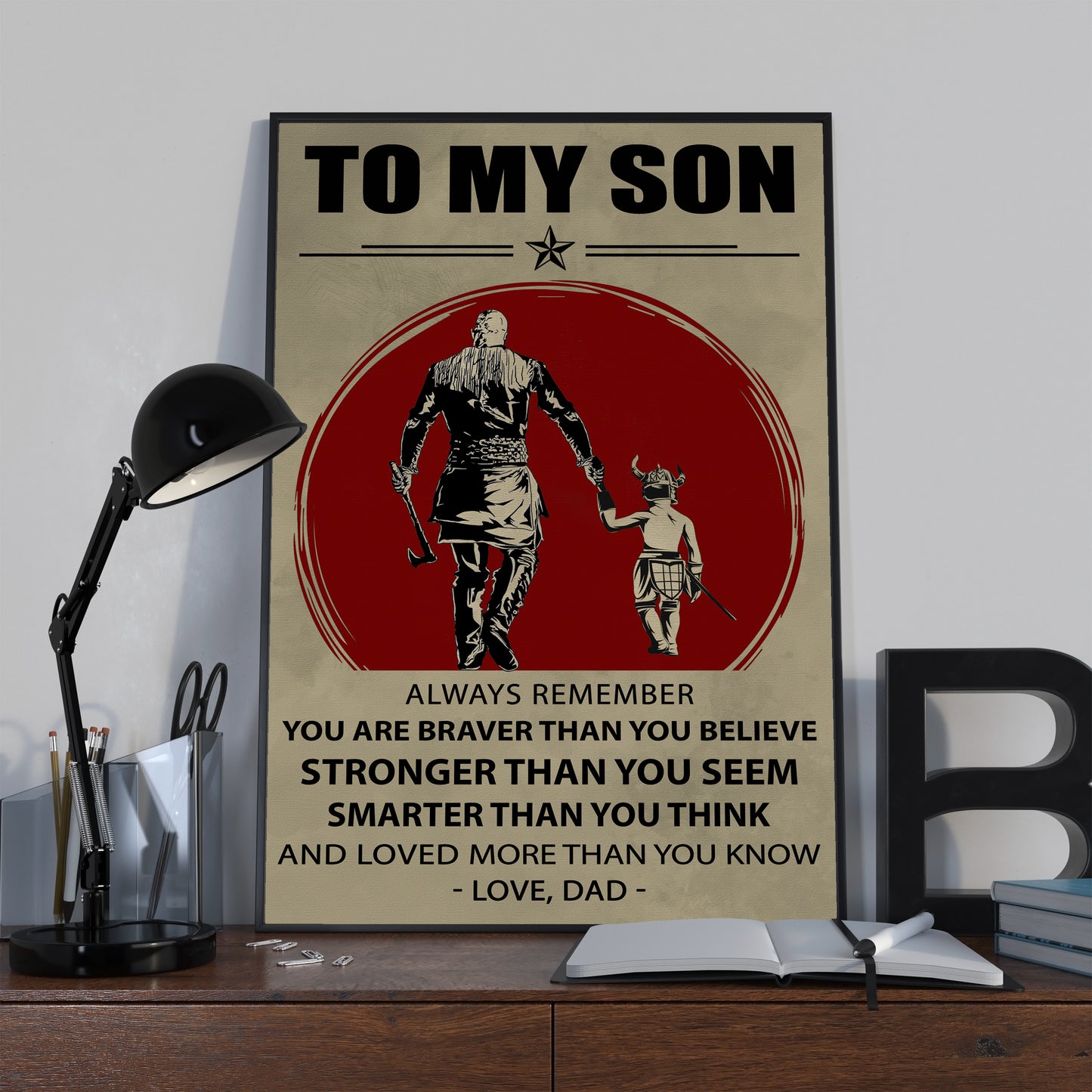 to my son- dragon ball -family -dad son- goku - canvas poster cv40