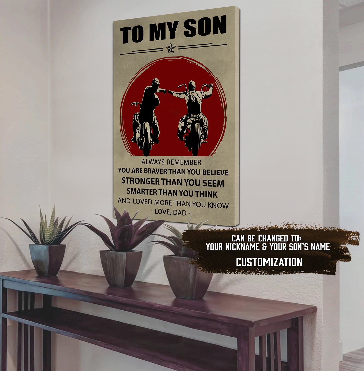 to my son- dragon ball -family -dad son- goku - canvas poster cv40