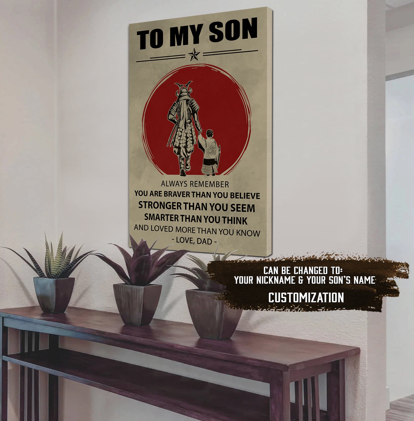 to my son- dragon ball -family -dad son- goku - canvas poster cv40