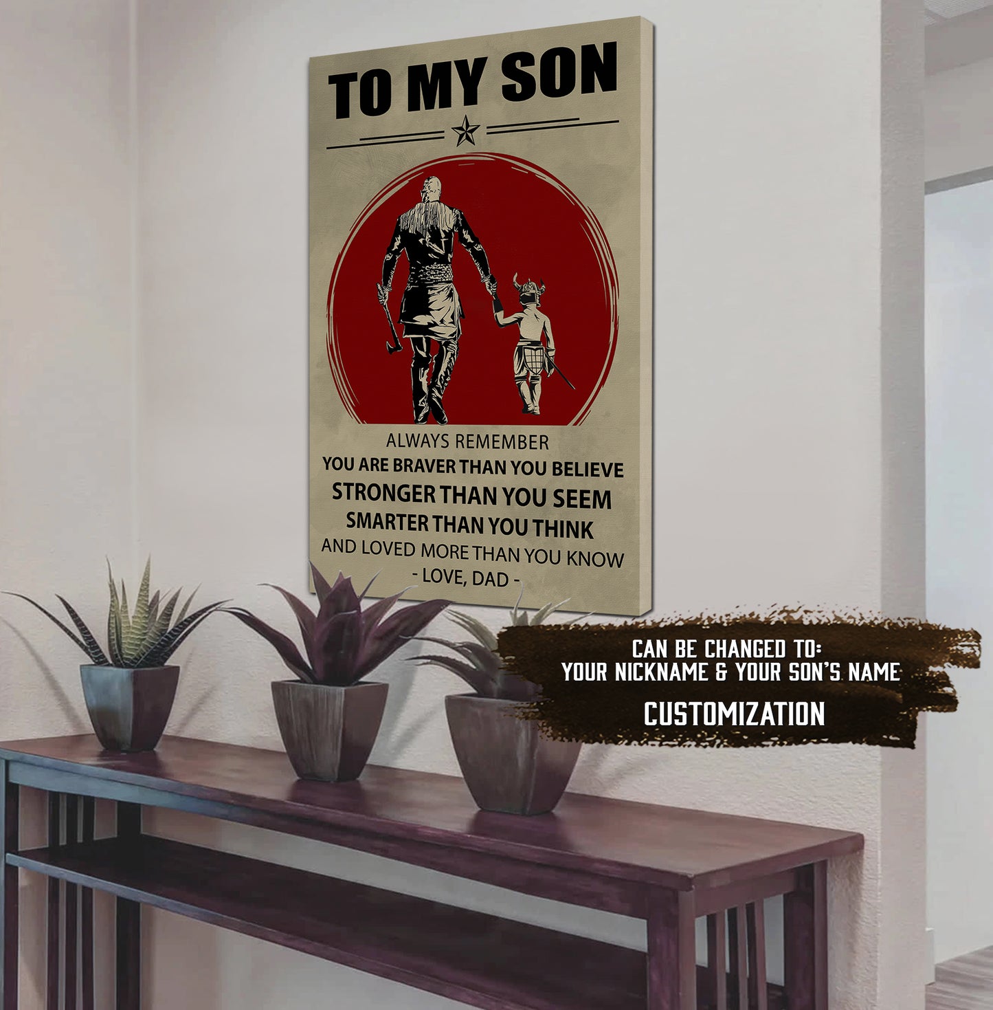 to my son- dragon ball -family -dad son- goku - canvas poster cv40