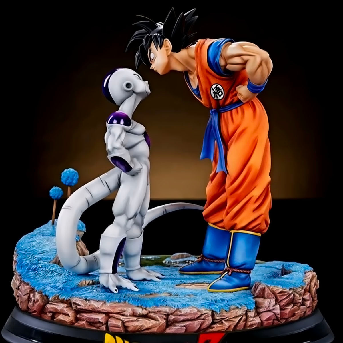 dragon ball - drt027 - dragon ball anime figures son goku frieza look each other figurine 23cm pvc statue model doll collection room decora toys gifts