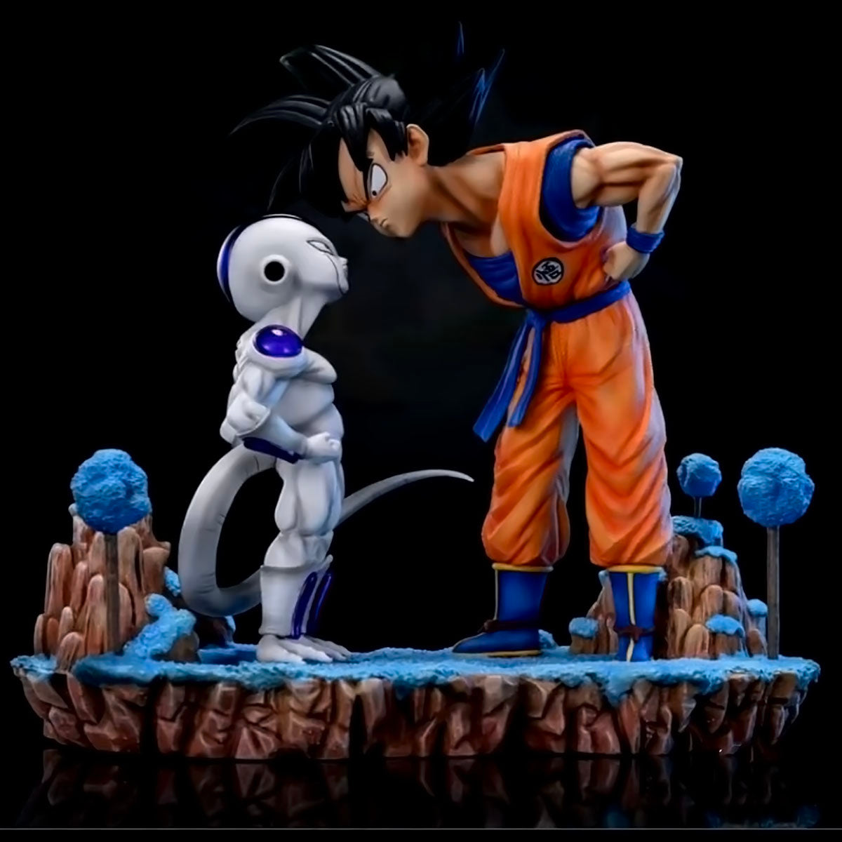 dragon ball - drt027 - dragon ball anime figures son goku frieza look each other figurine 23cm pvc statue model doll collection room decora toys gifts