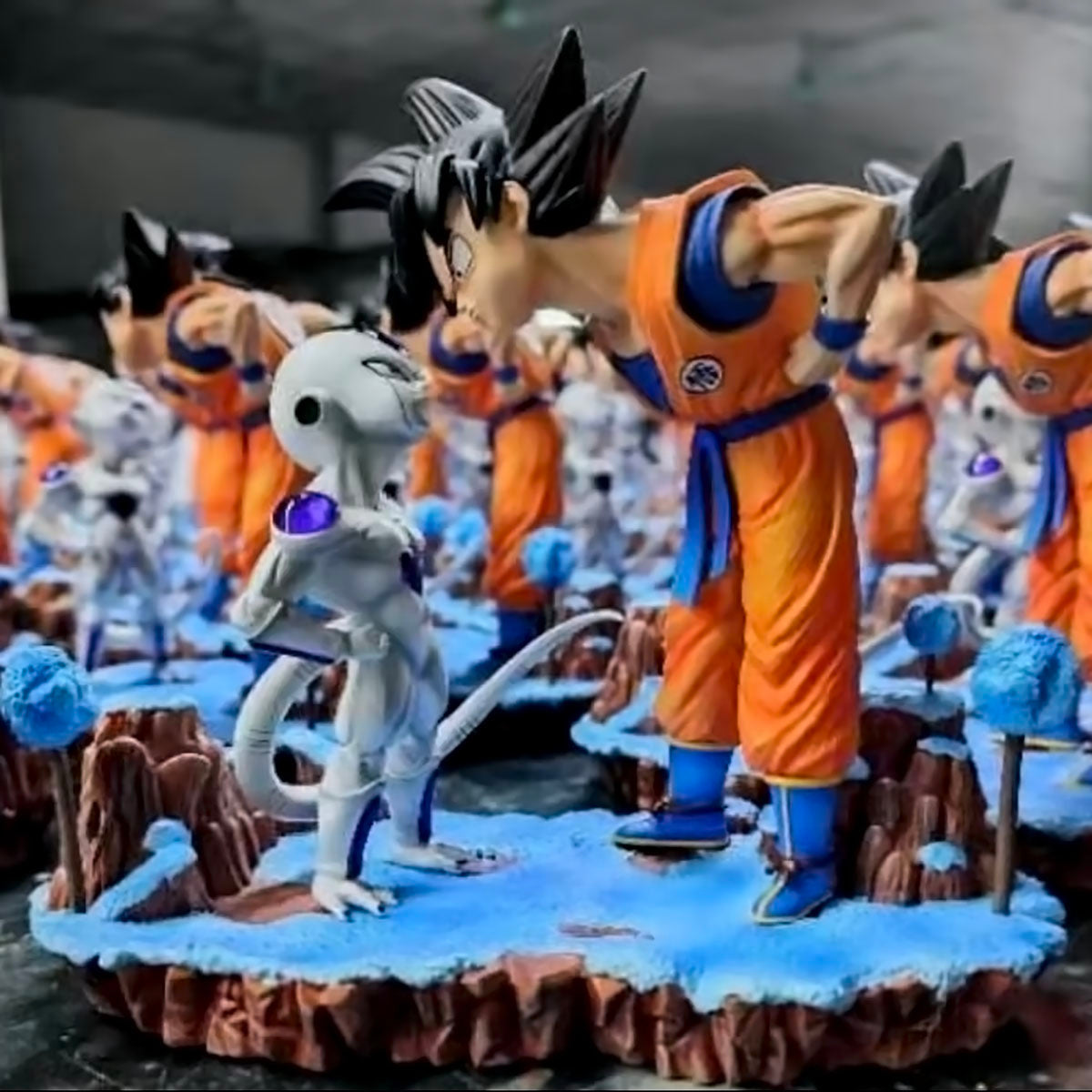 dragon ball - drt027 - dragon ball anime figures son goku frieza look each other figurine 23cm pvc statue model doll collection room decora toys gifts