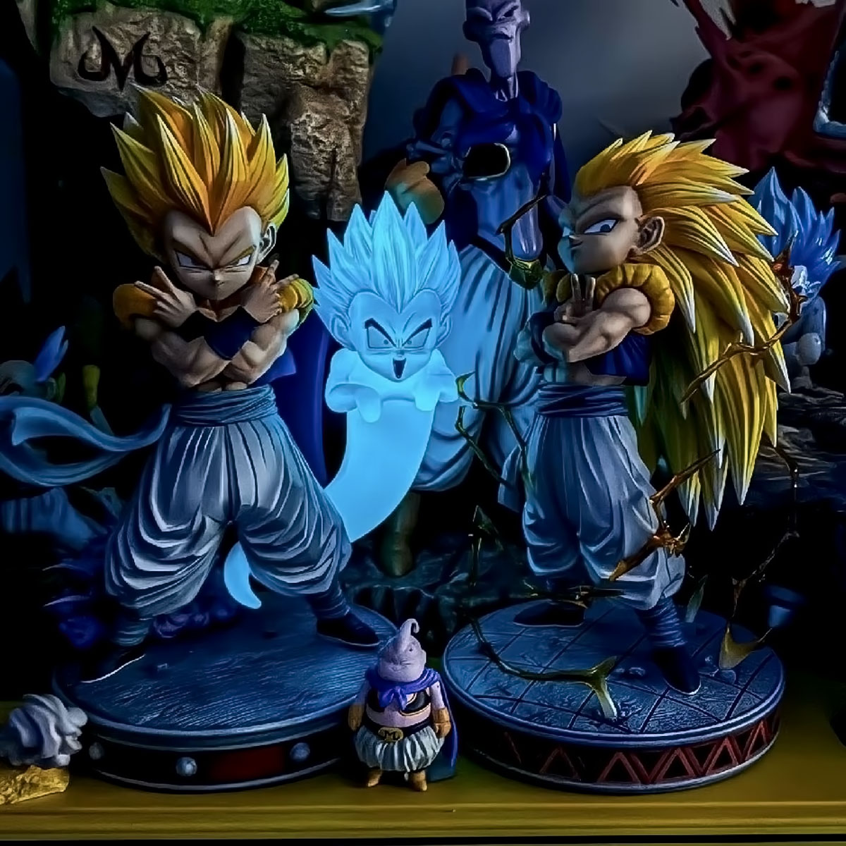 dragon ball - drt033 - dragon ball z figures super saiyan gotenks anime figurine ghost squad model statue doll collection decoration toys gifts