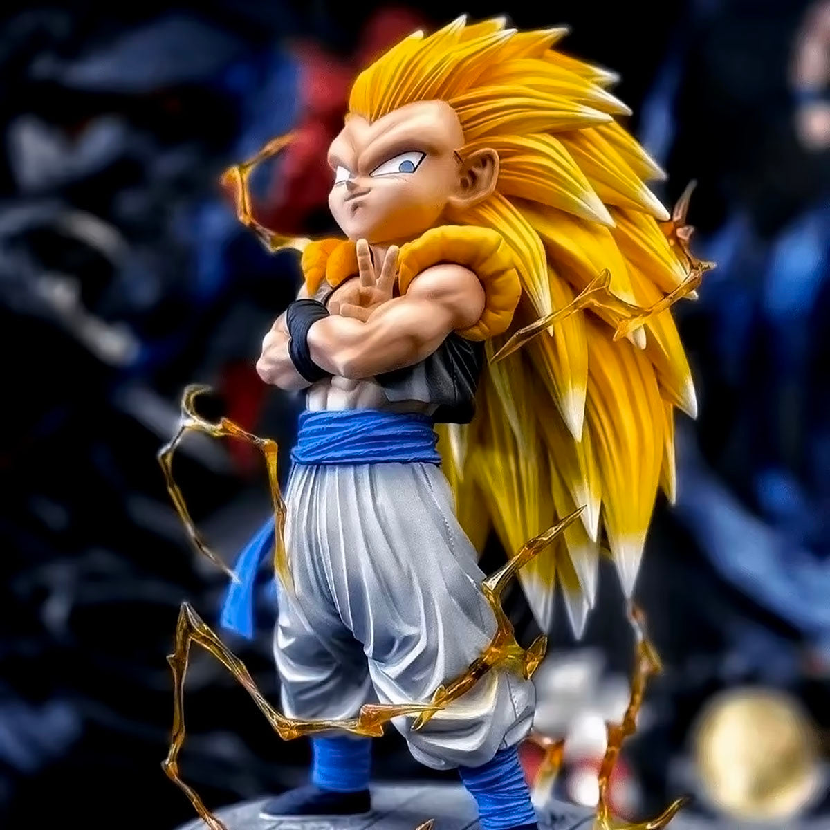 dragon ball - drt033 - dragon ball z figures super saiyan gotenks anime figurine ghost squad model statue doll collection decoration toys gifts