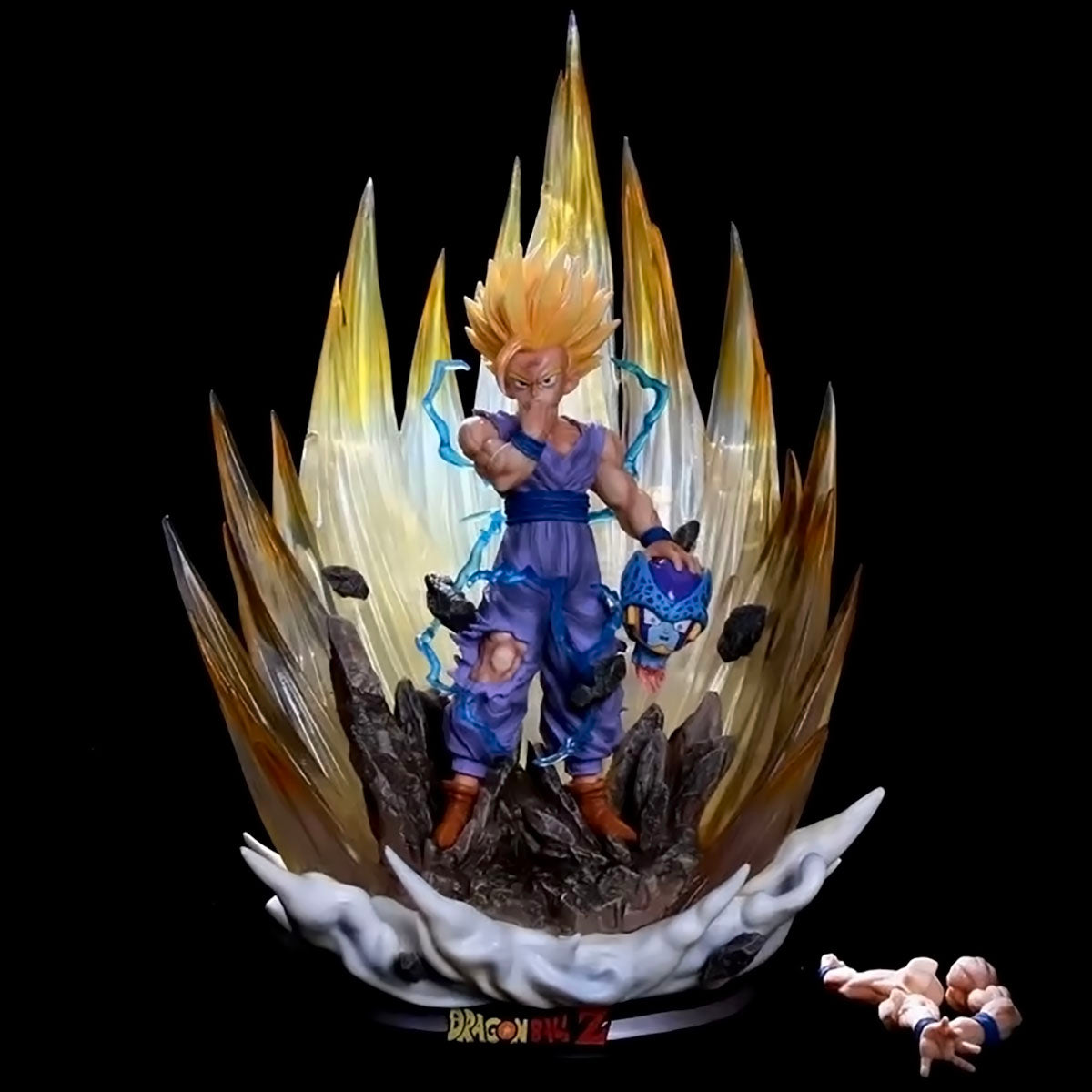 dragon ball - drt036 - dragon ball z anime figure model gk son gohan figurine 41cm height with led statue vegetto goku collection toys dbz figma dolls