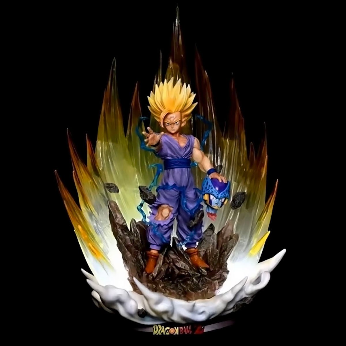 dragon ball - drt036 - dragon ball z anime figure model gk son gohan figurine 41cm height with led statue vegetto goku collection toys dbz figma dolls