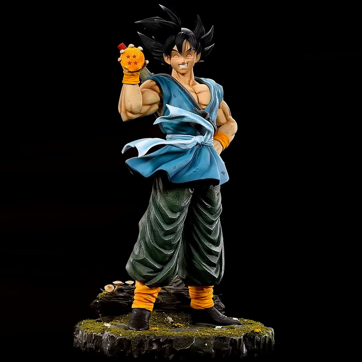 dragon ball - drt037 - dragon ball son goku happy laughing goku figure four star dragon ball action figurine statue model statue toys gift