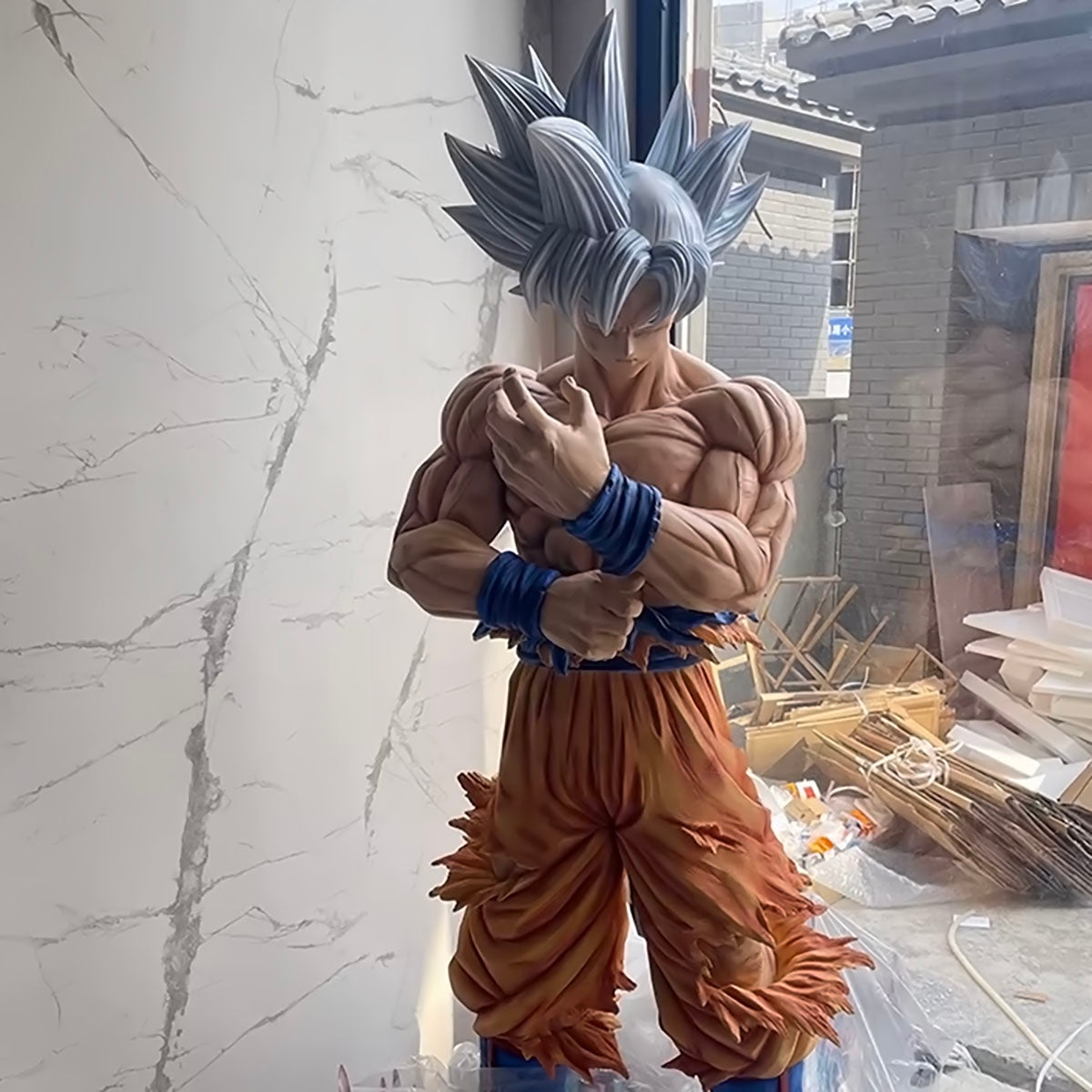dragon ball - drt038 - dragon ball silver hair goku super gros freedom ultra instinct anime peripherals figure model ornaments collect toy gifts
