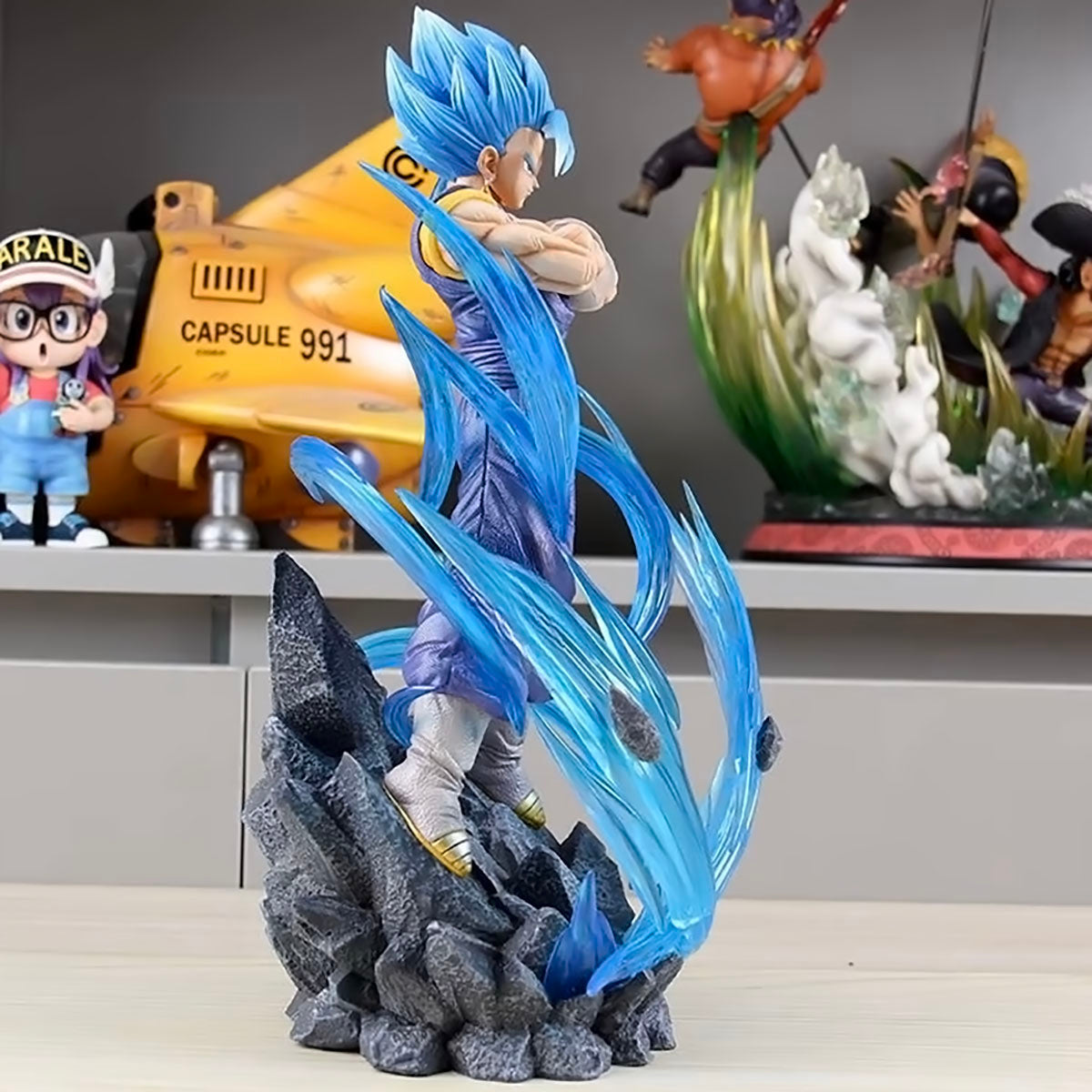 dragon ball - drt039 - anime dragon ball z vegetto figure the combination of sun wukong and beijita statue dolls ornament toys gifts