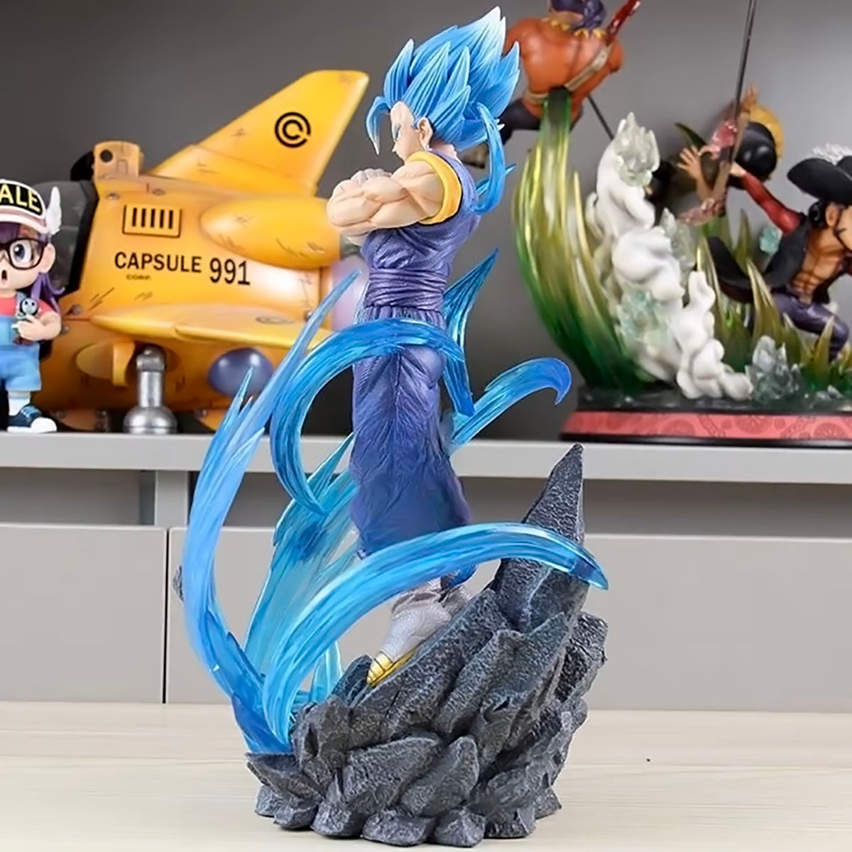 dragon ball - drt039 - anime dragon ball z vegetto figure the combination of sun wukong and beijita statue dolls ornament toys gifts