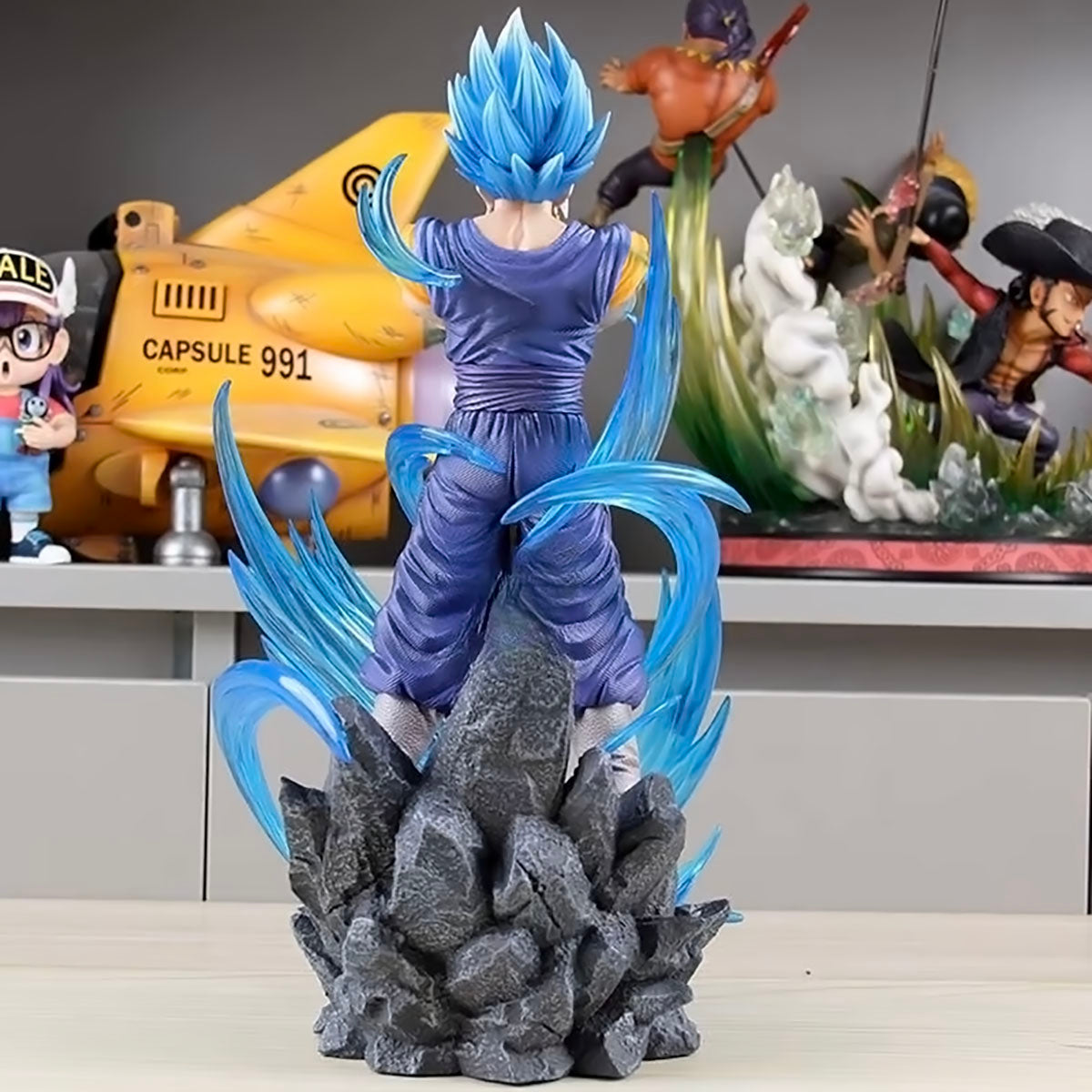 dragon ball - drt039 - anime dragon ball z vegetto figure the combination of sun wukong and beijita statue dolls ornament toys gifts