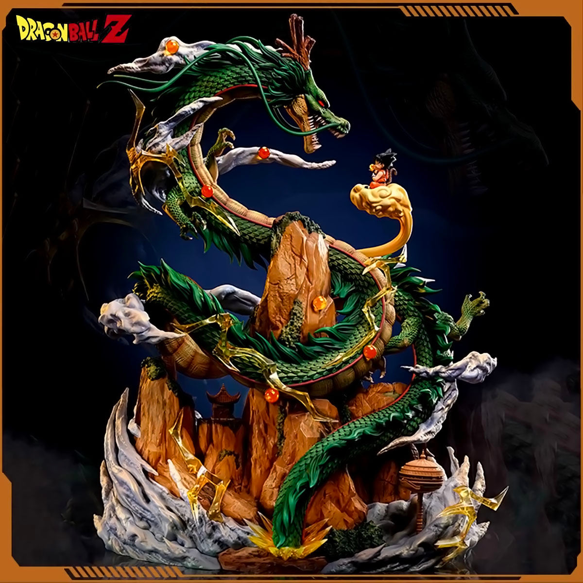 dragon ball - drt040 - anime dragon ball z shenron figure with kid goku figurine pvc action figures gk statue dbz shenlong collectible model toys gifts
