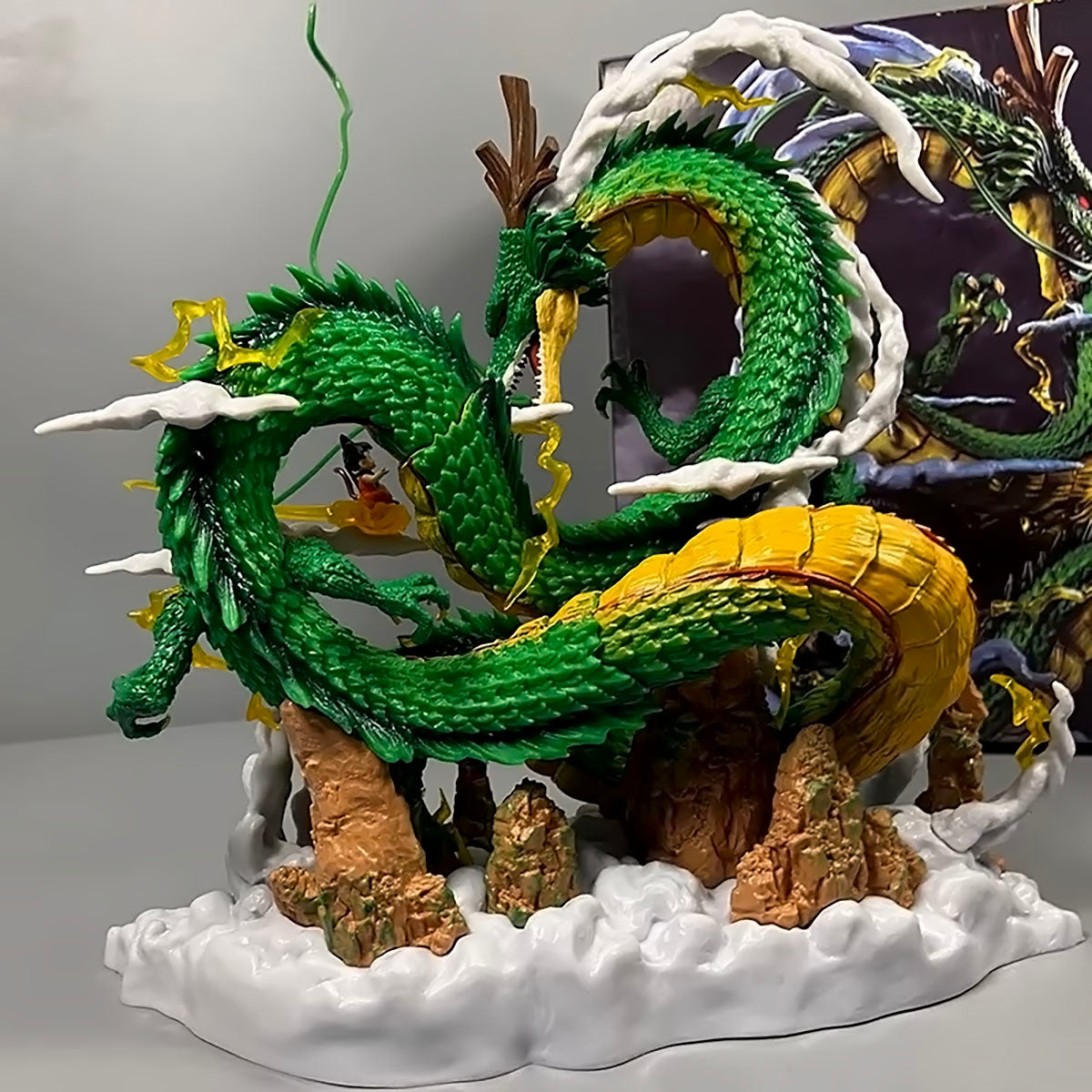dragon ball - drt040 - anime dragon ball z shenron figure with kid goku figurine pvc action figures gk statue dbz shenlong collectible model toys gifts