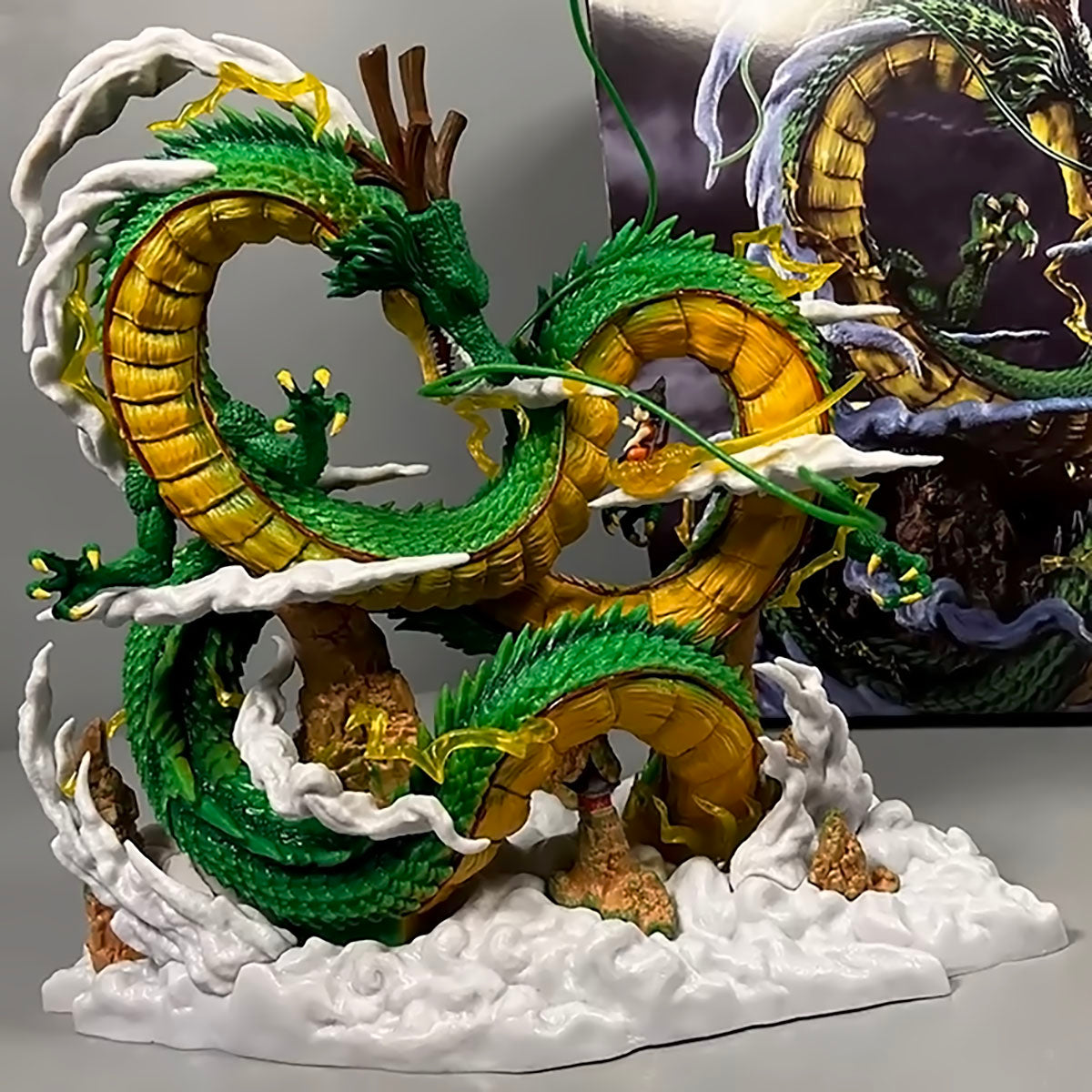 dragon ball - drt040 - anime dragon ball z shenron figure with kid goku figurine pvc action figures gk statue dbz shenlong collectible model toys gifts