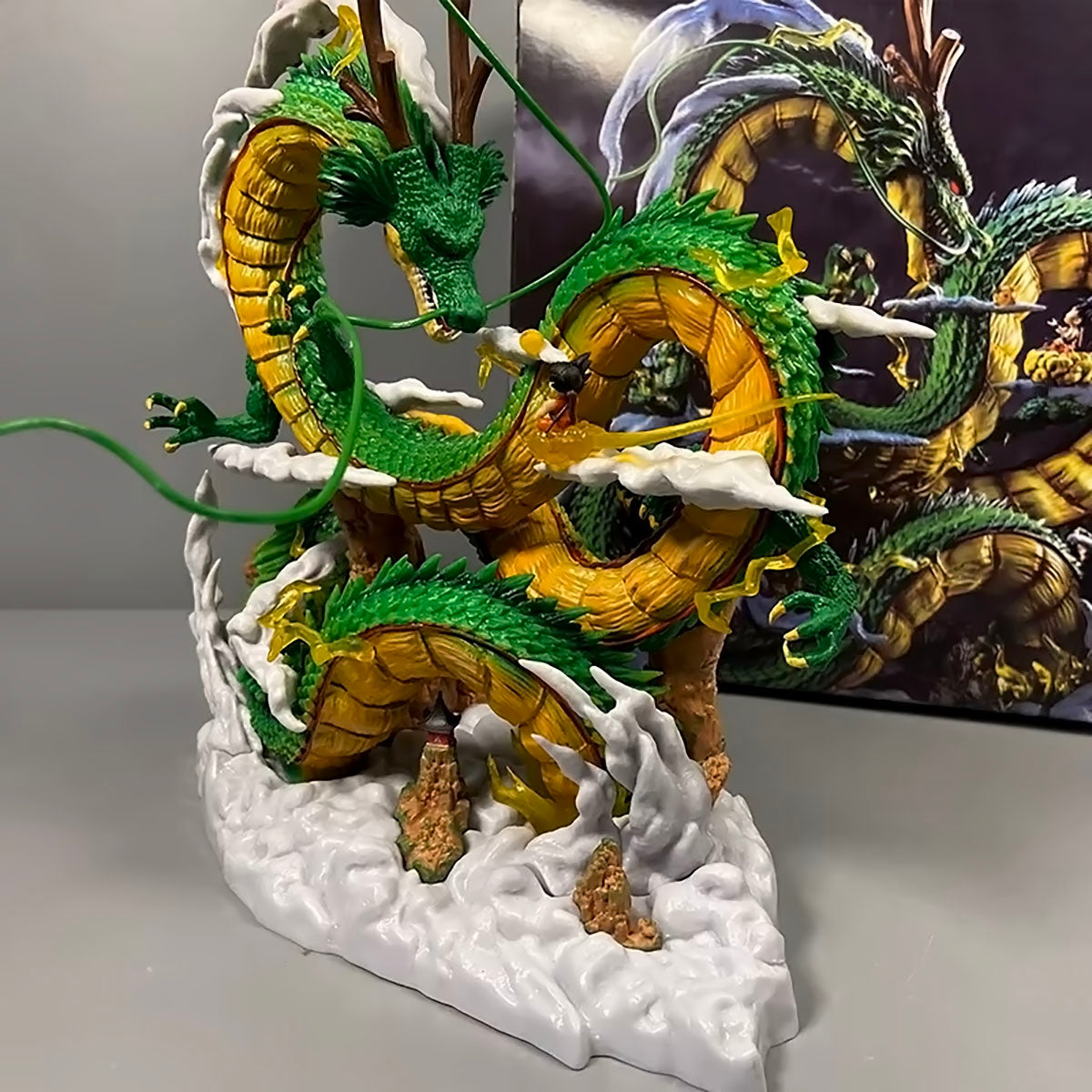 dragon ball - drt040 - anime dragon ball z shenron figure with kid goku figurine pvc action figures gk statue dbz shenlong collectible model toys gifts