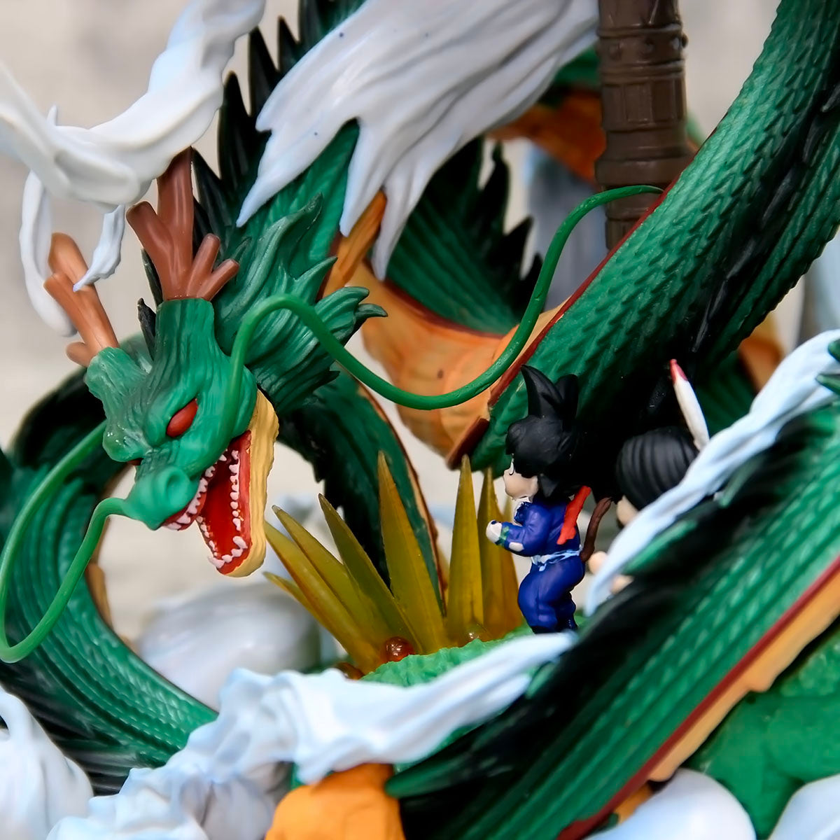 dragon ball - drt042 - anime dragon ball z shenlong and little goku figures anime characters shenlong ornaments pvc model toys gifts