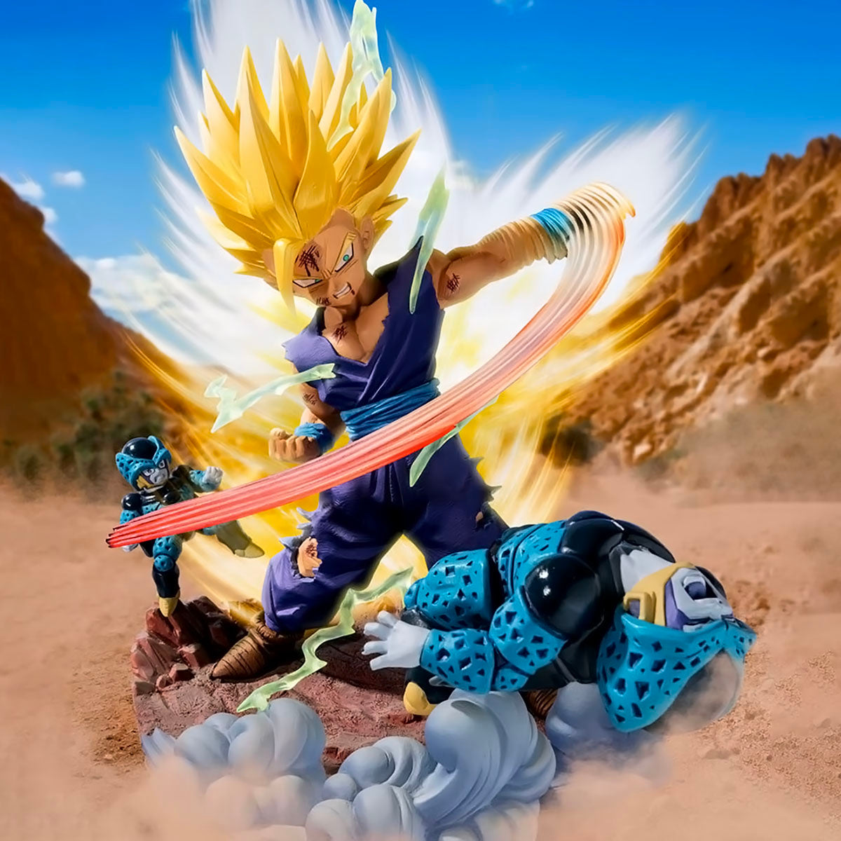 dragon ball - drt044 - original bandai figuarts zero super saiyan 2 son gohan cell dragon ball z anime figure toy anger exploding into power pvc model toys gifts