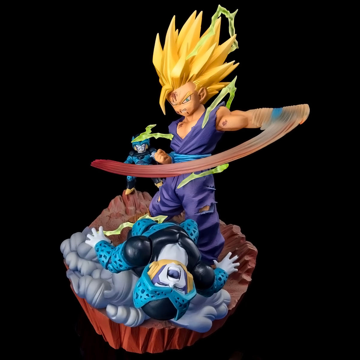 dragon ball - drt044 - original bandai figuarts zero super saiyan 2 son gohan cell dragon ball z anime figure toy anger exploding into power pvc model toys gifts