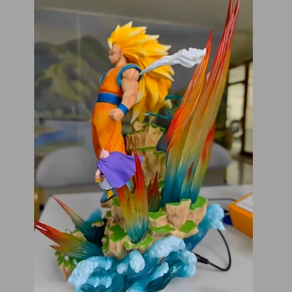 dragon ball - drt046 - dragon ball z anime figure gk son goku kakarotto super saiyan 3 manga statue pvc action figurine collectible model toy gifts