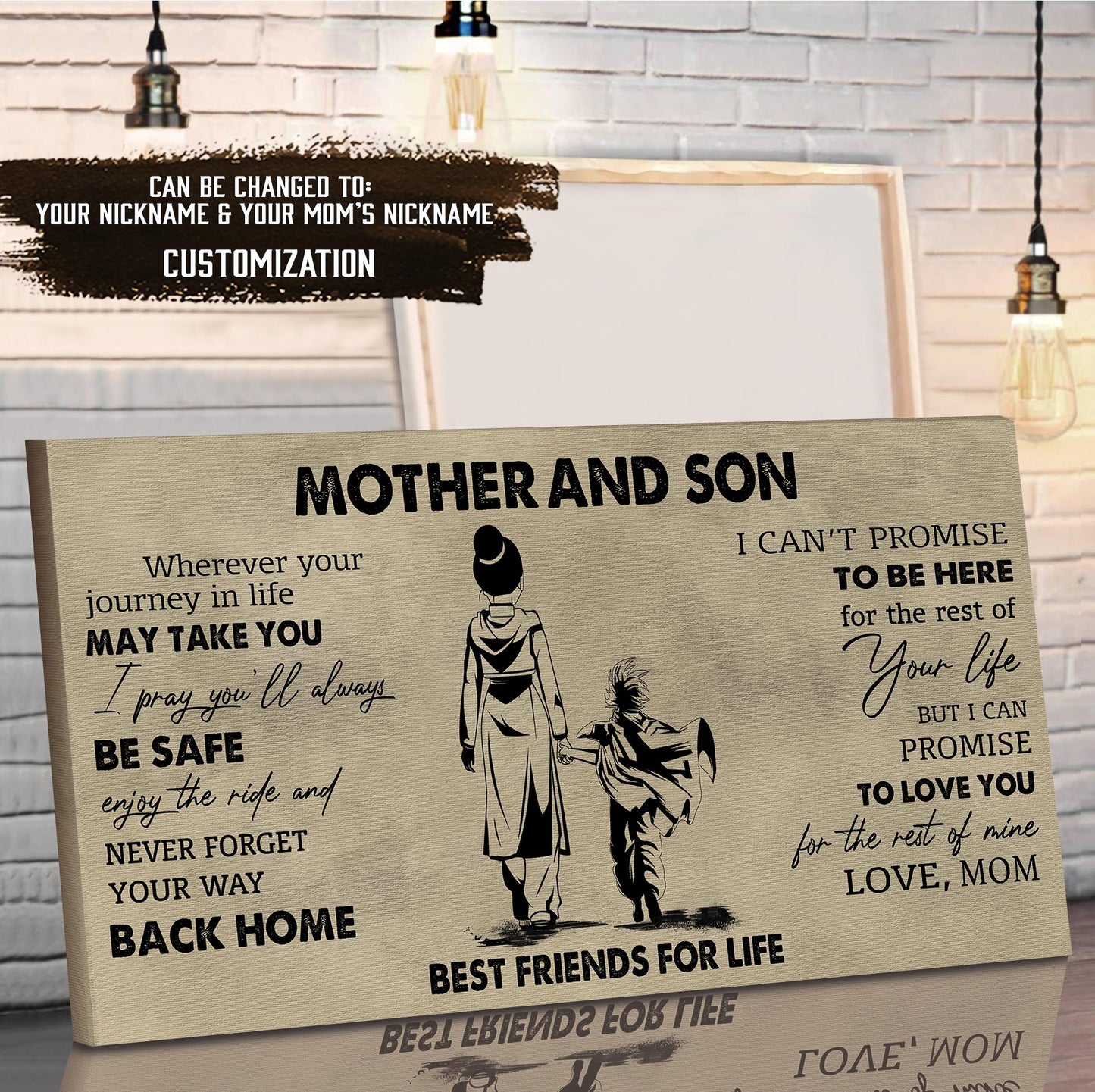 (nv2) to my son-father and son- never lose- dragon ball - goku - family -canvas poster