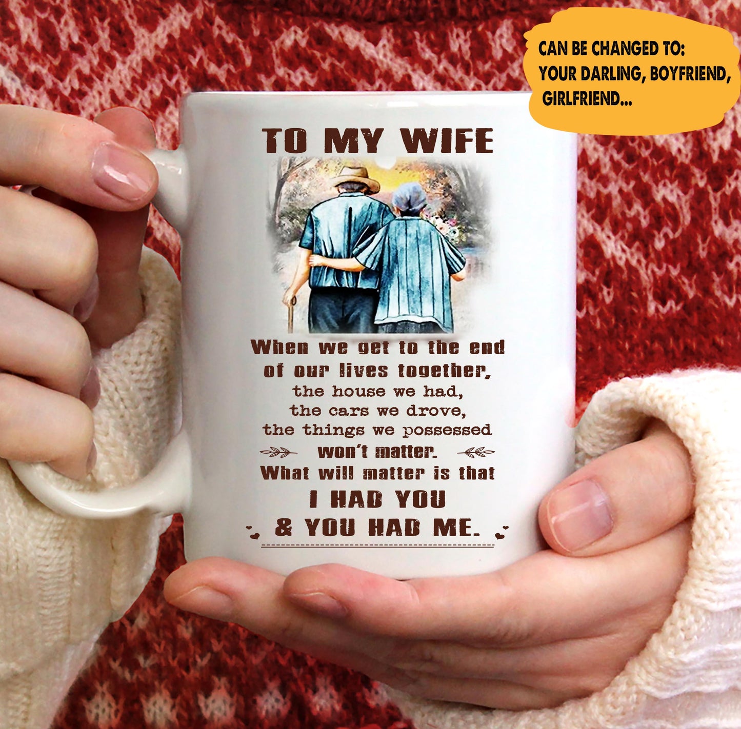 (x1m) to my wife-i had you and you had me-carl & ellie-up - mug