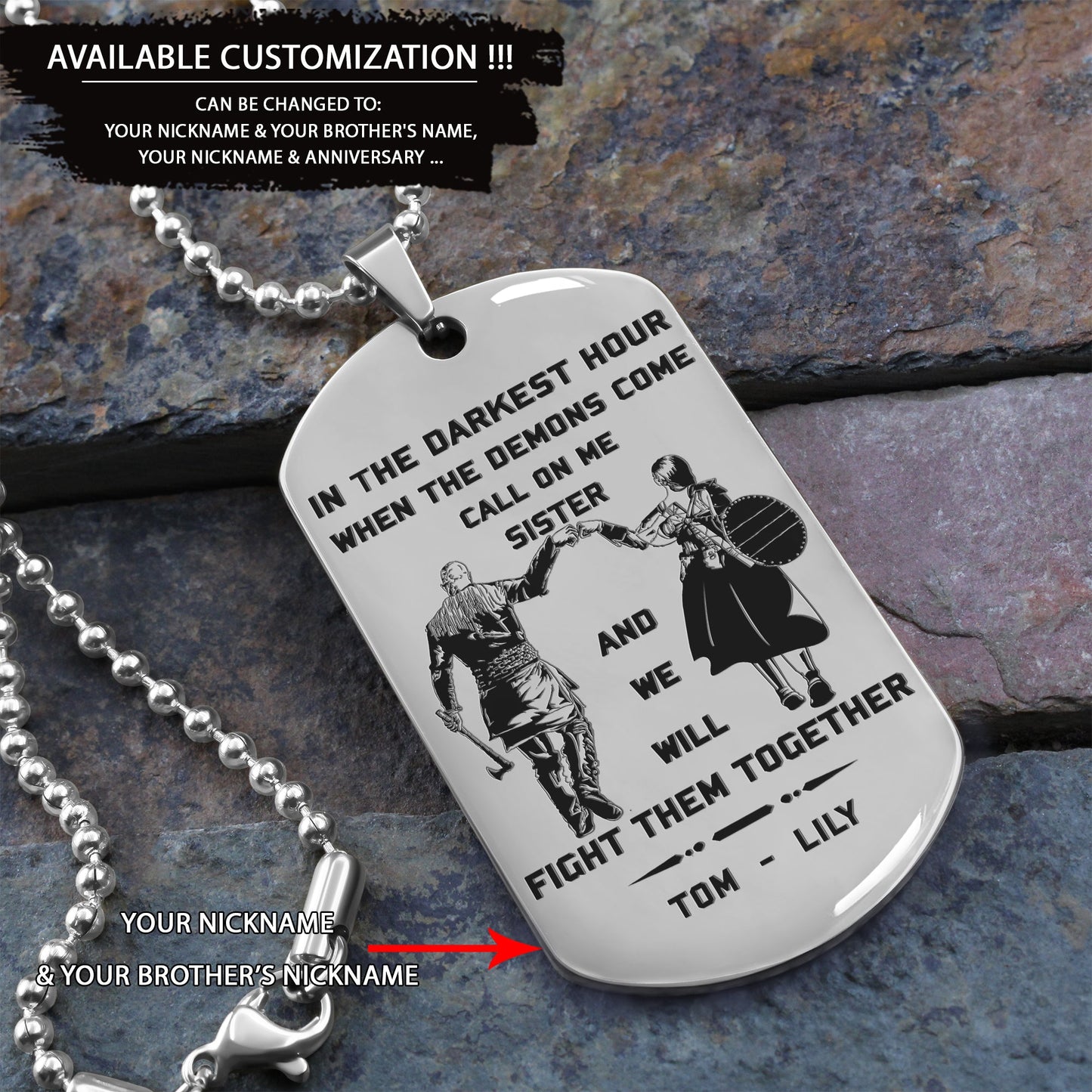 call on me brother sister- dragon ball - goku vegeta- soldier - naruto - engraved dog necklace all style