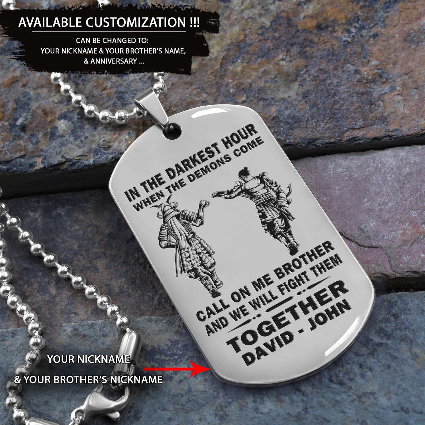 br1b call on me brother - dragon ball - goku vegeta- soldier - naruto - engraved dog necklace all style
