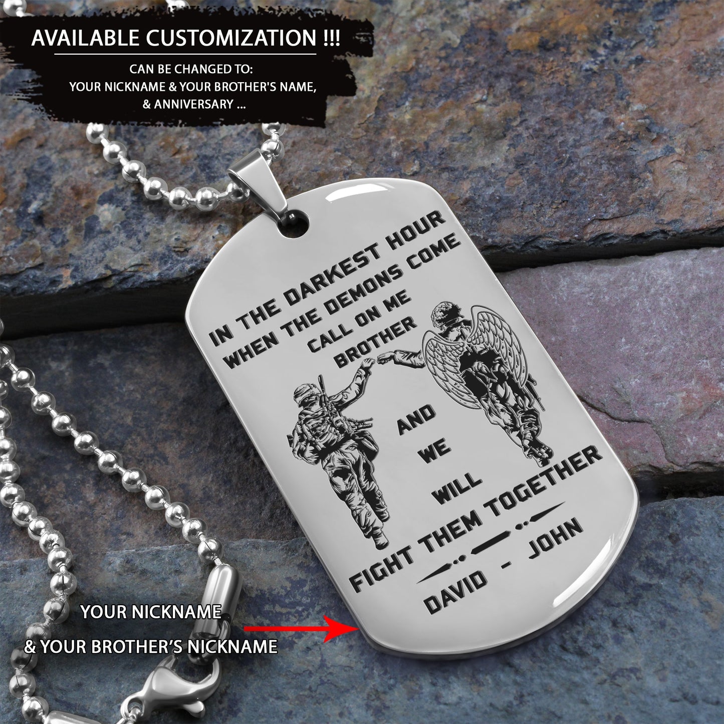 br6 angel wing call on me brother- dragon ball - goku vegeta- soldier - naruto - engraved dog necklace all style