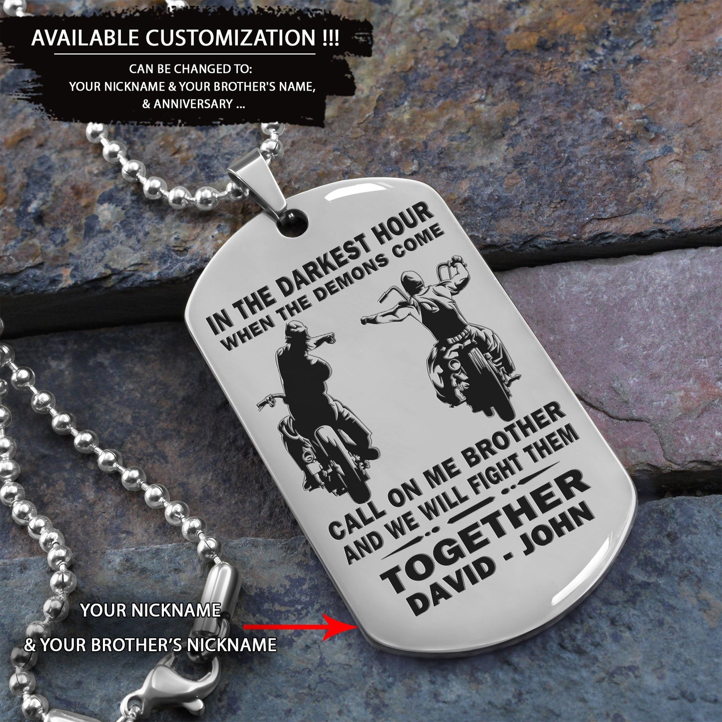 br1b call on me brother - dragon ball - goku vegeta- soldier - naruto - engraved dog necklace all style