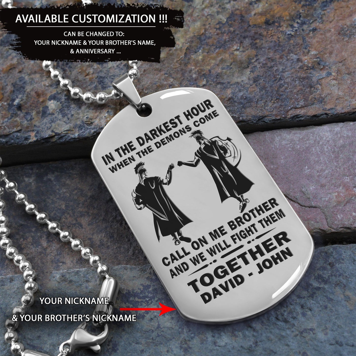 br1b call on me brother - dragon ball - goku vegeta- soldier - naruto - engraved dog necklace all style