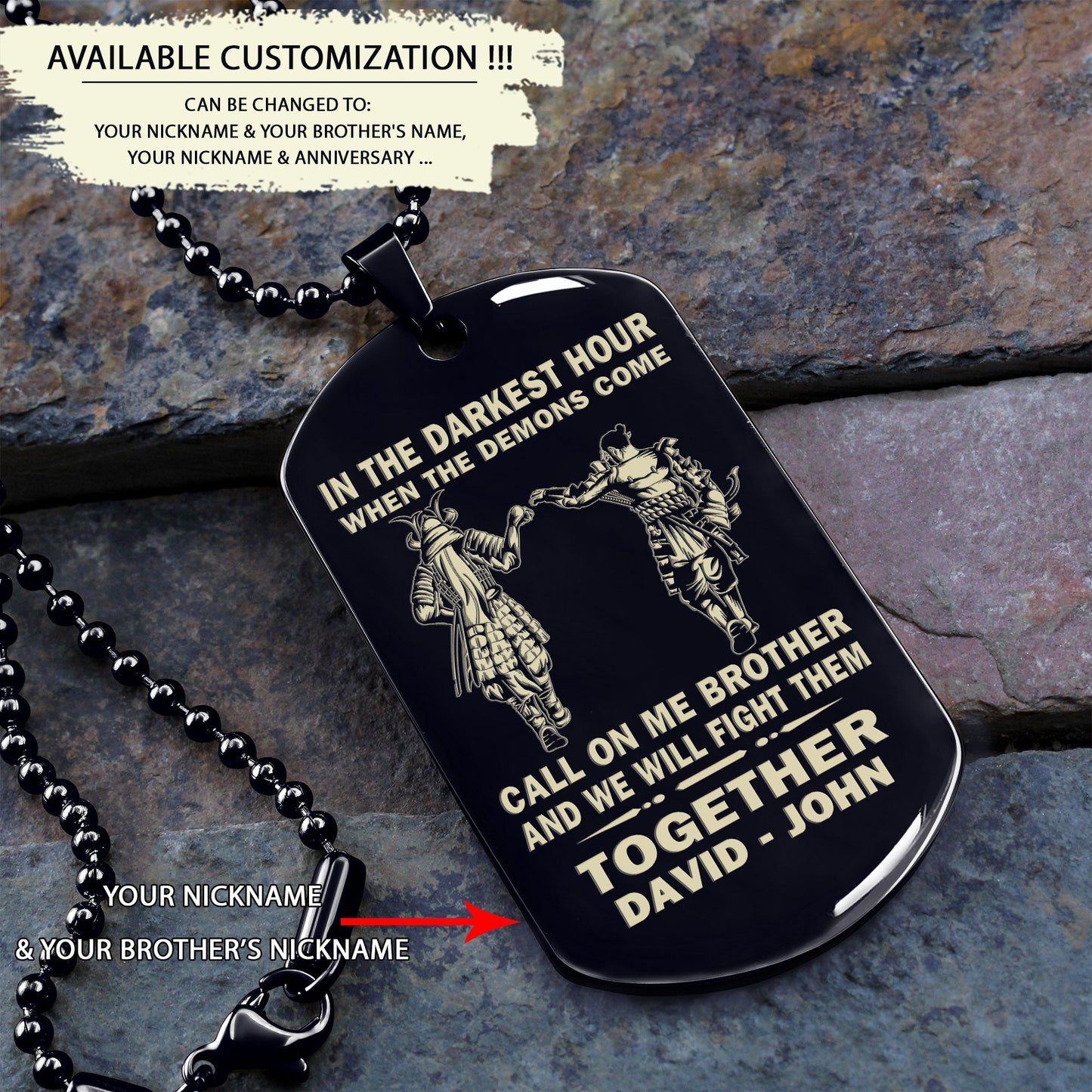 br1b call on me brother - dragon ball - goku vegeta- soldier - naruto - engraved dog necklace all style