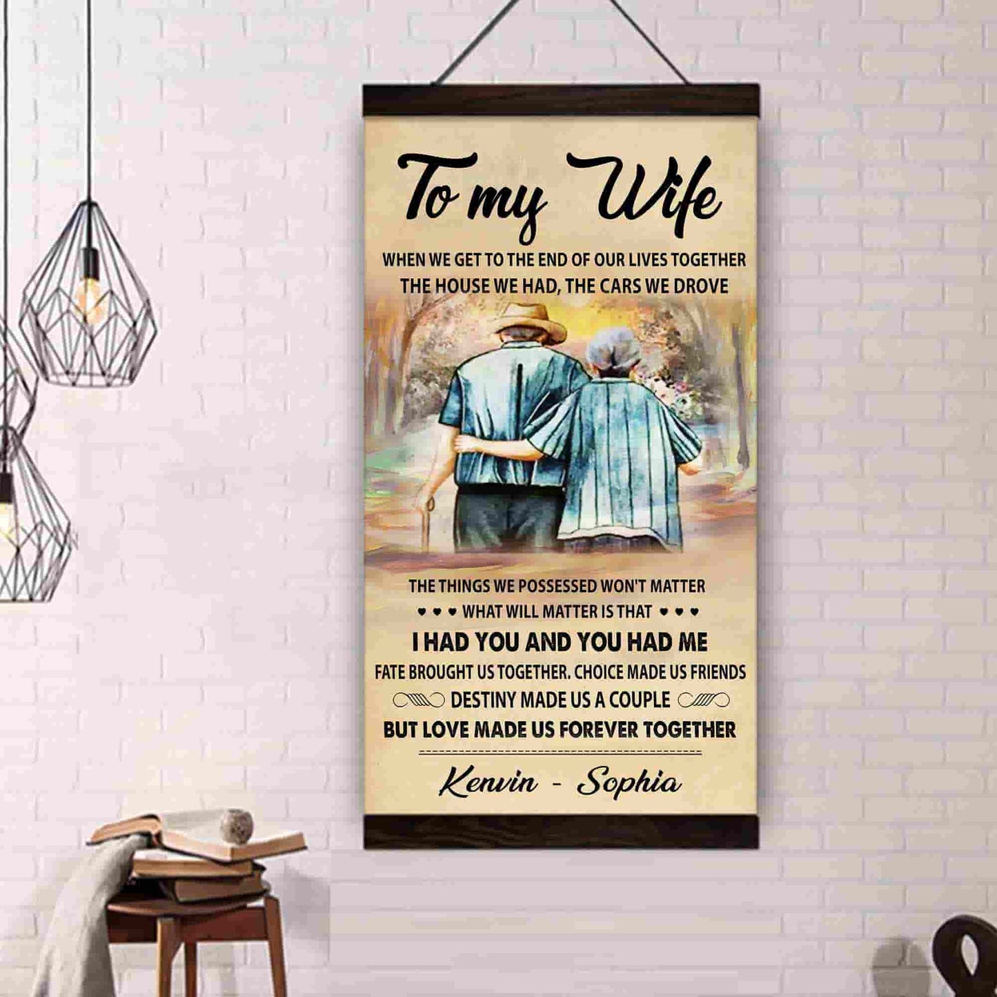 (x4) to my wife-i had you and you had me-carl & ellie-up - canvas poster