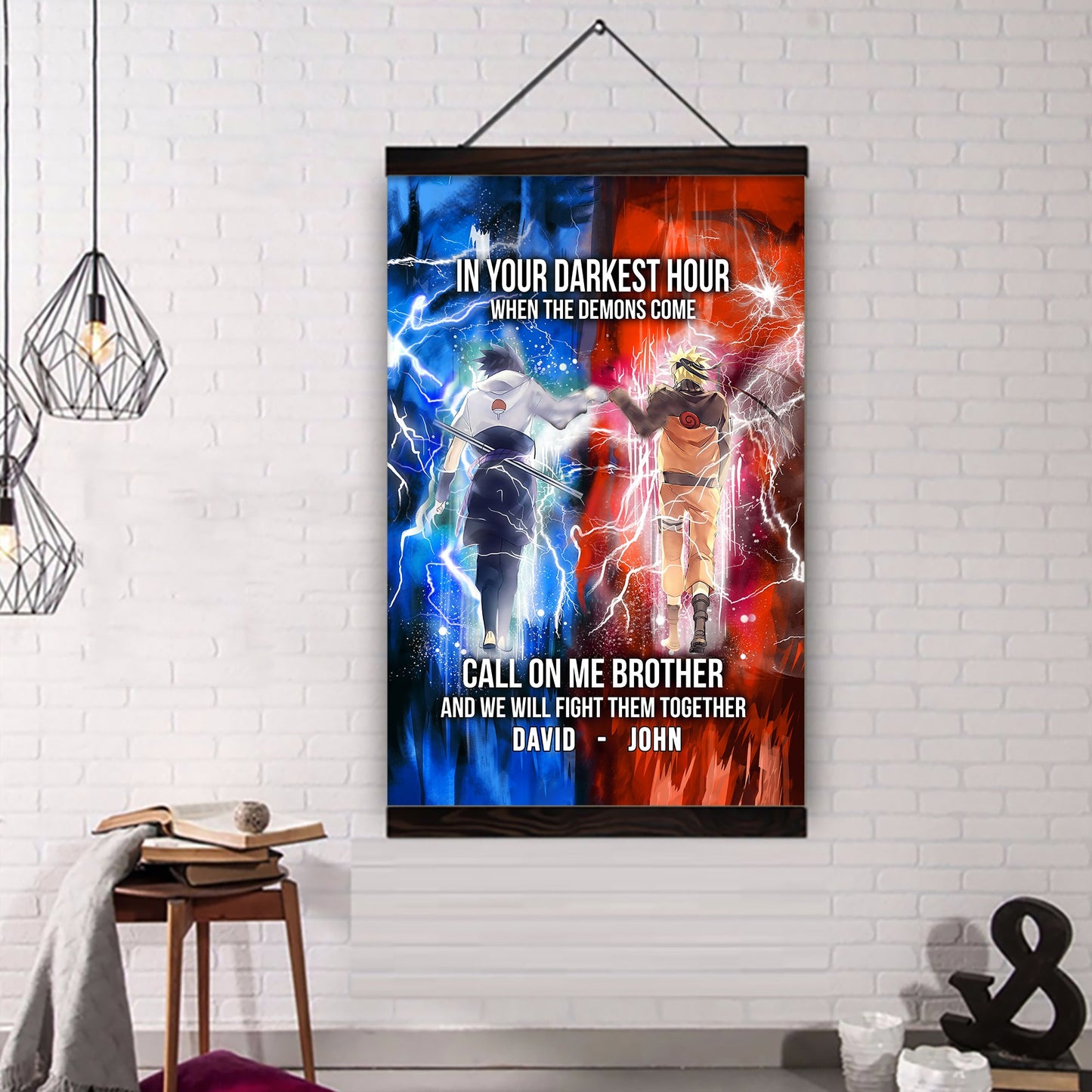 (cv24) call on me brother- dragon ball - goku vegeta- soldier - naruto - canvas poster all style