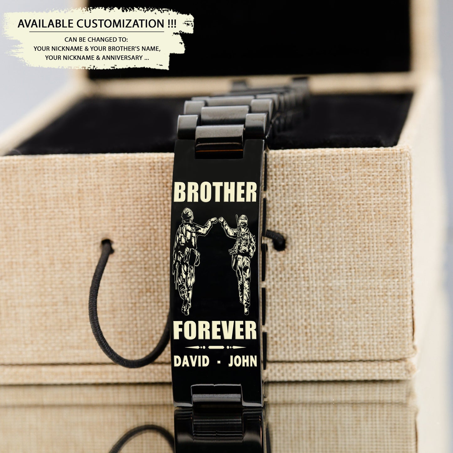 ba2 call on me brother - goku vegeta - soldier -engraved bracelet all style