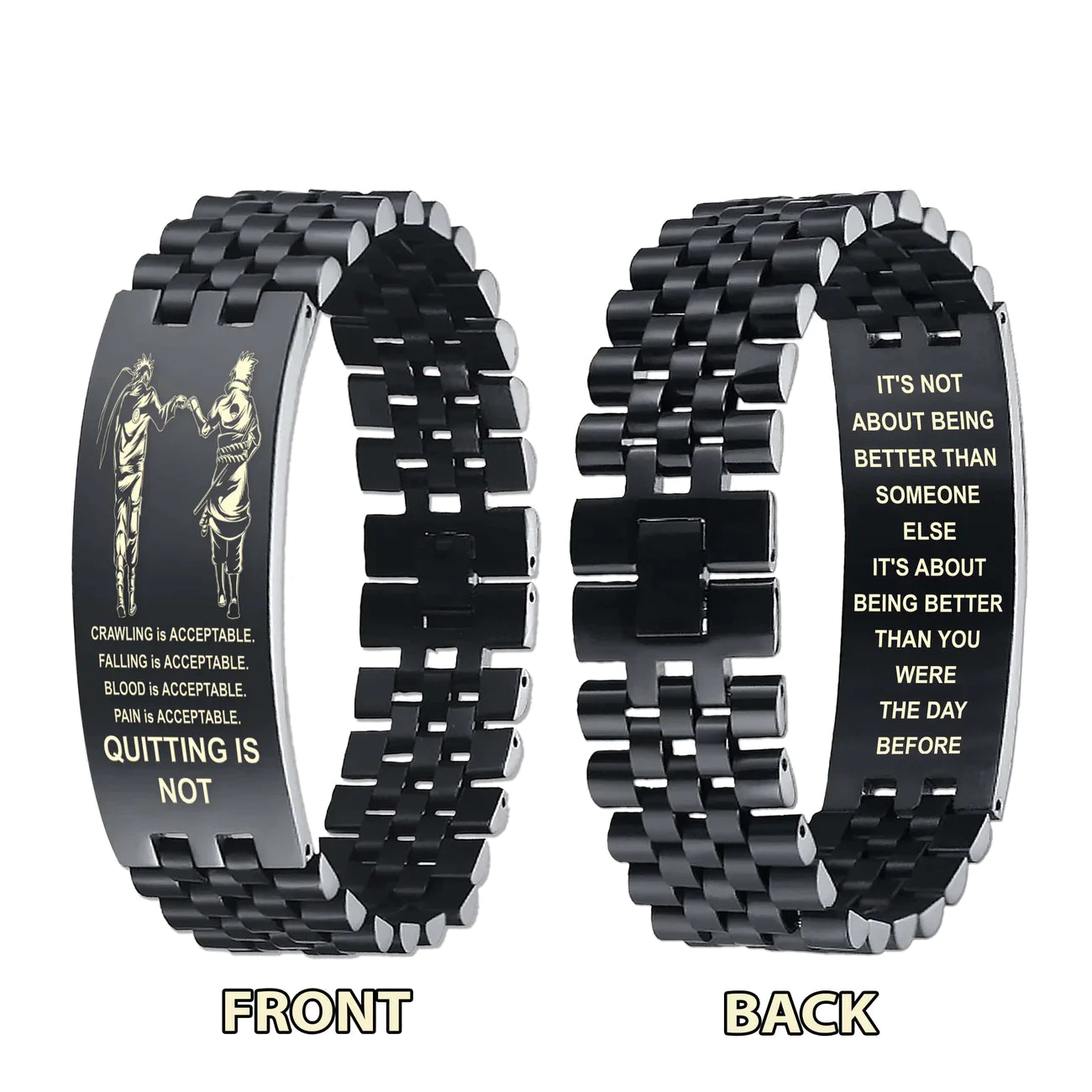 ba3 quitting is not bracelet - goku- vegeta-dragonball- viking-spartan- soldier