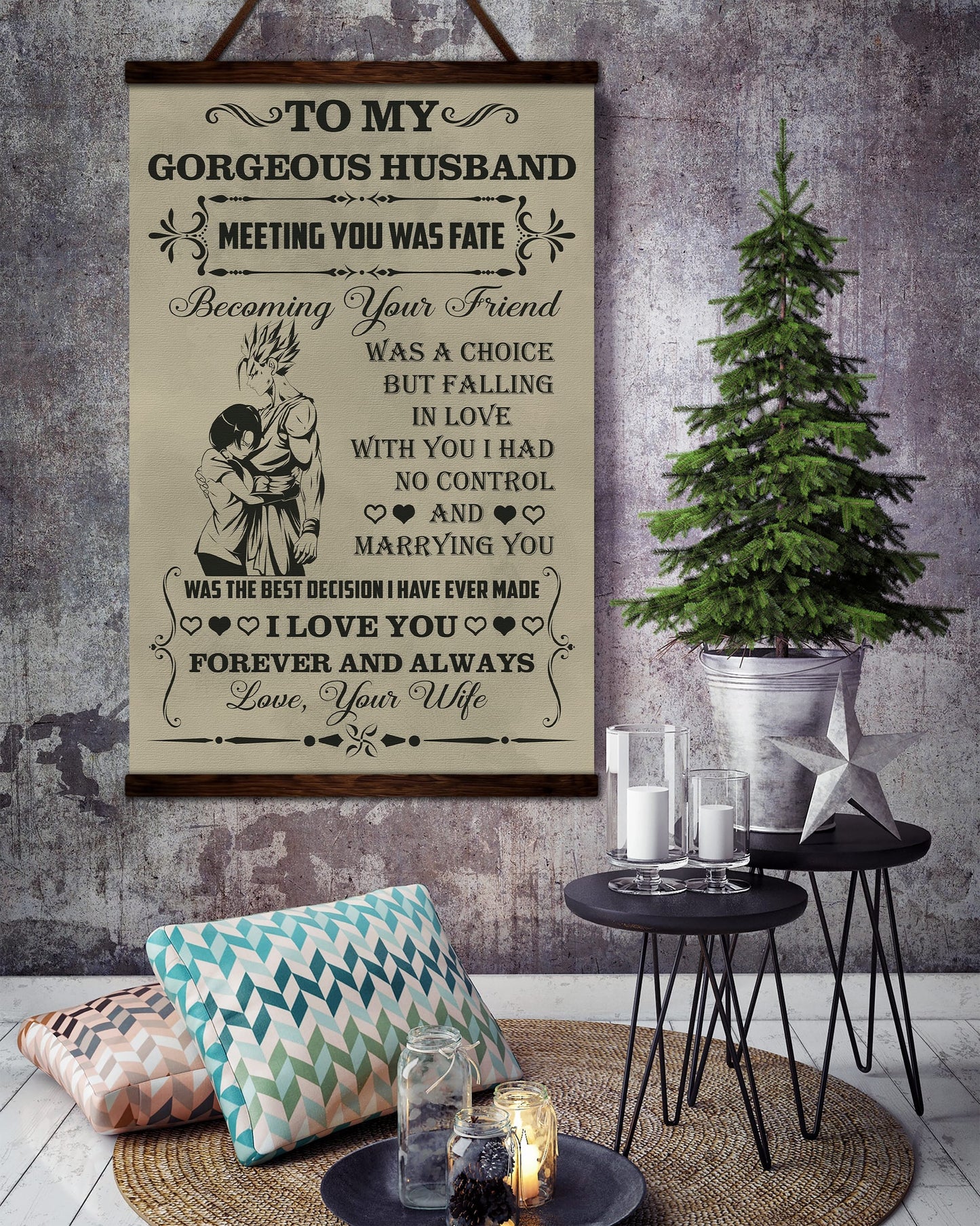 dr010 - to my gorgeous husband - gohan - vertical poster - vertical canvas - dragon ball poster