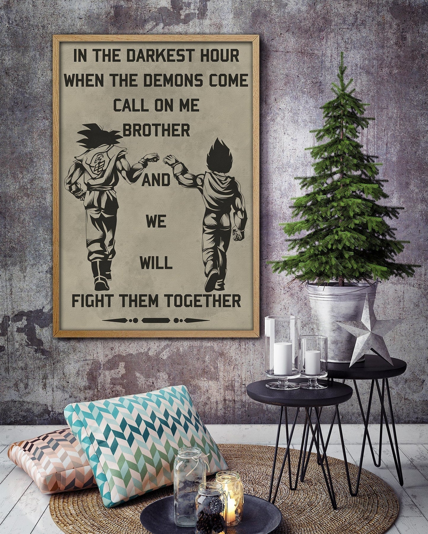 dr040 + dr044 + dr058 - call on me brother - 7 5 3 code - i'm not going to lose - vertical poster - vertical canvas - dragon ball poster