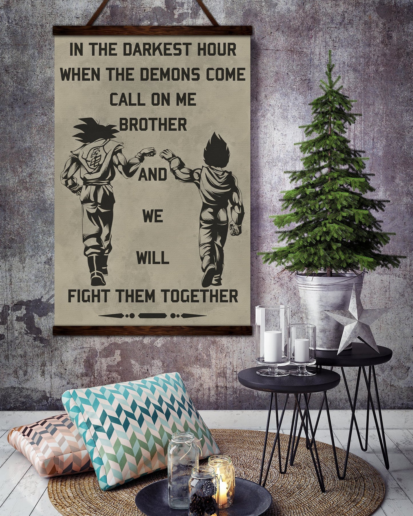 dr040 + dr044 + dr058 - call on me brother - 7 5 3 code - i'm not going to lose - vertical poster - vertical canvas - dragon ball poster
