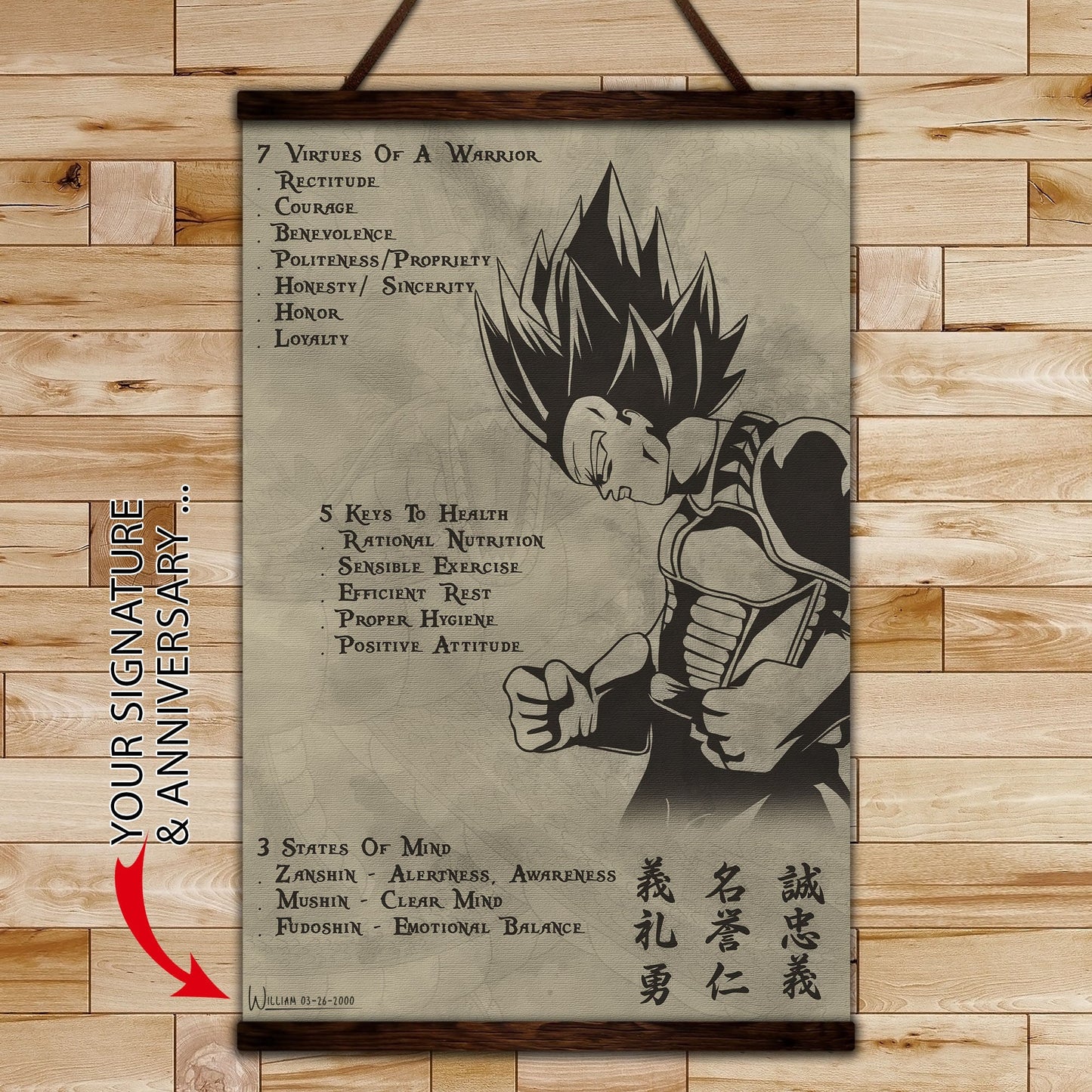dr043 + dr058 - 7 5 3 code - i'm not going to lose - home decoration - vertical poster - vertical canvas - dragon ball poster