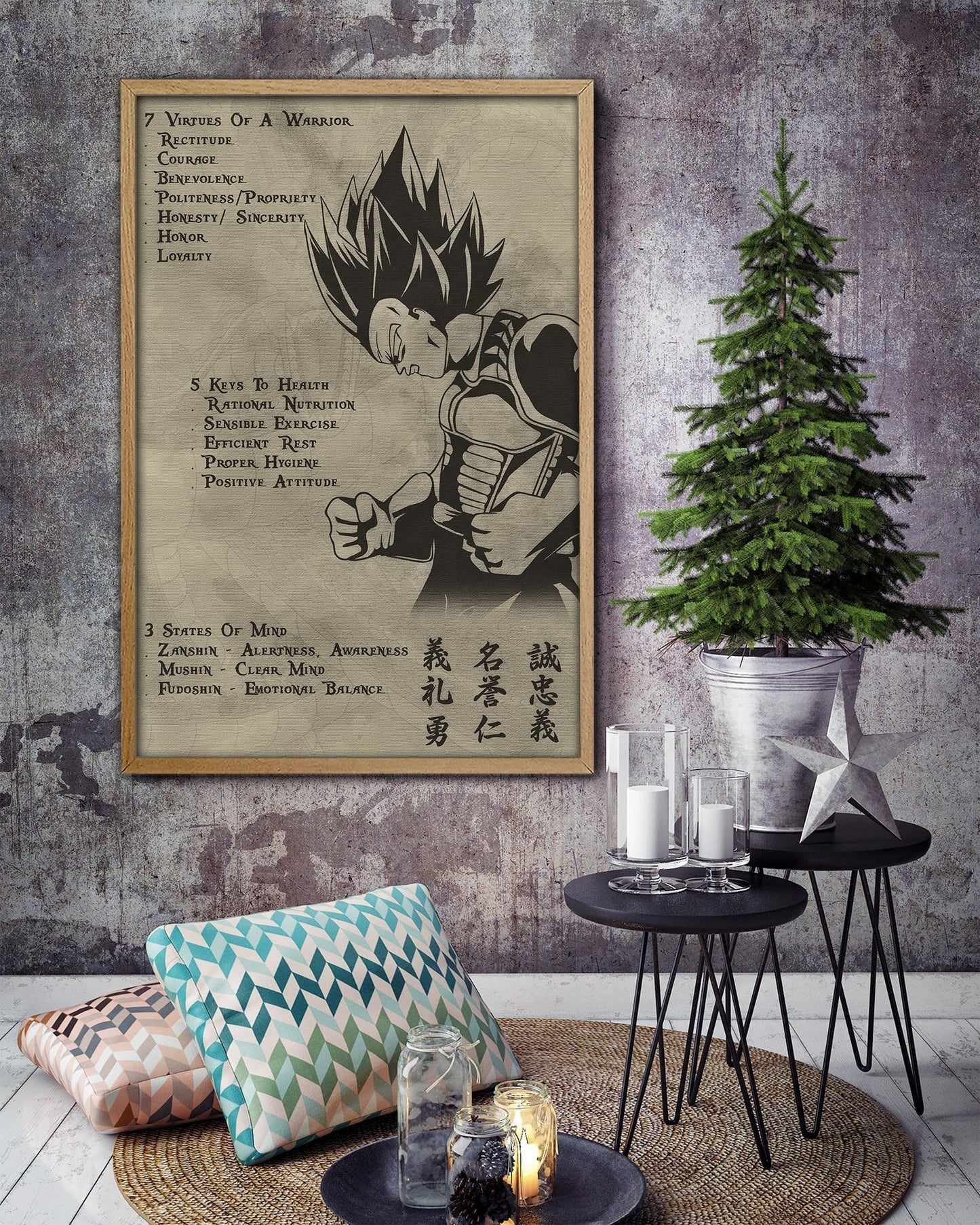 dr043 + dr058 - 7 5 3 code - i'm not going to lose - home decoration - vertical poster - vertical canvas - dragon ball poster