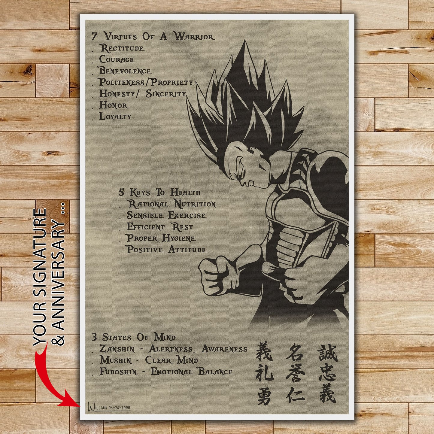 dr043 + dr058 - 7 5 3 code - i'm not going to lose - home decoration - vertical poster - vertical canvas - dragon ball canvas