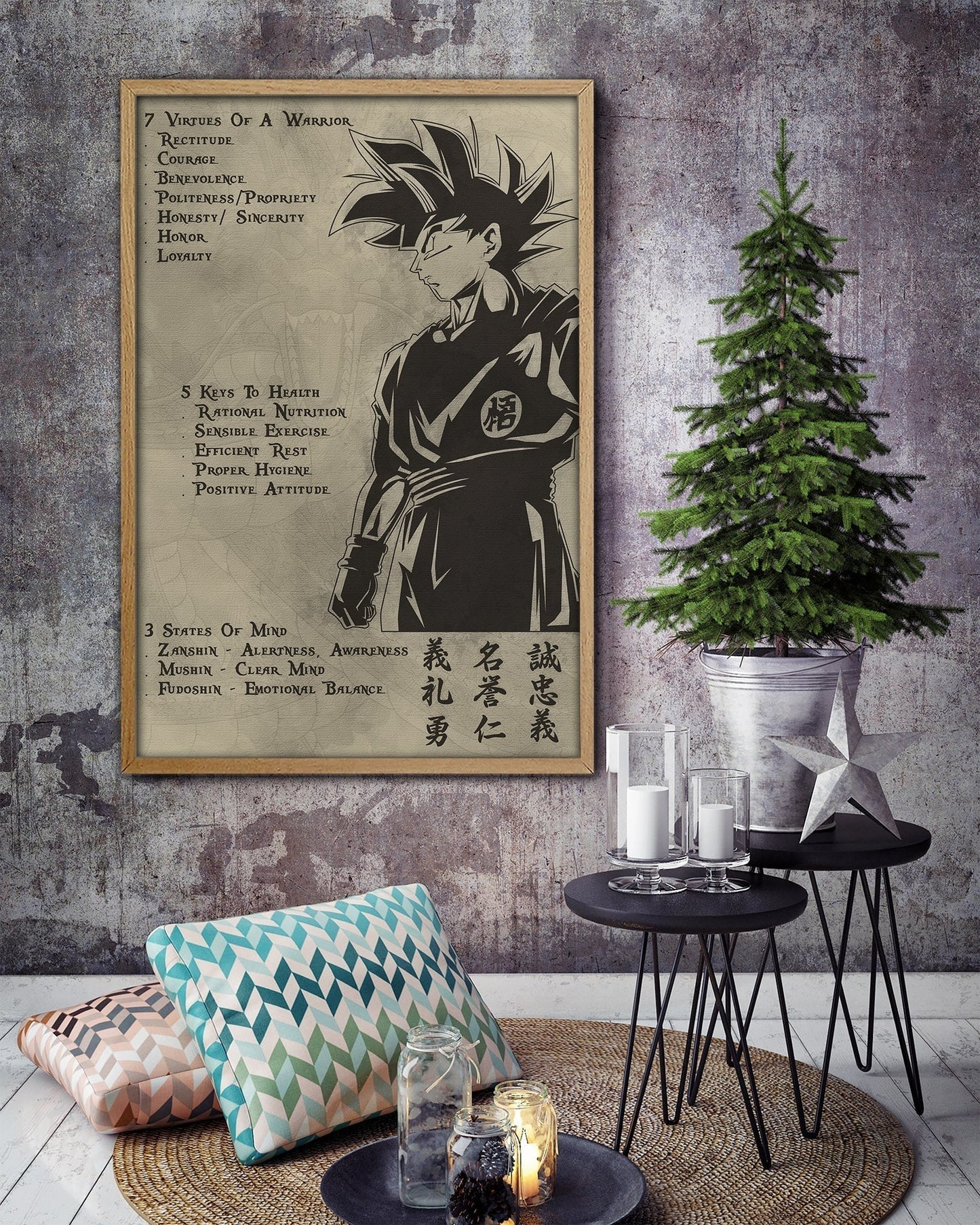 dr044 + dr058 - 7 5 3 code - i'm not going to lose - home decoration - vertical poster - vertical canvas - dragon ball canvas