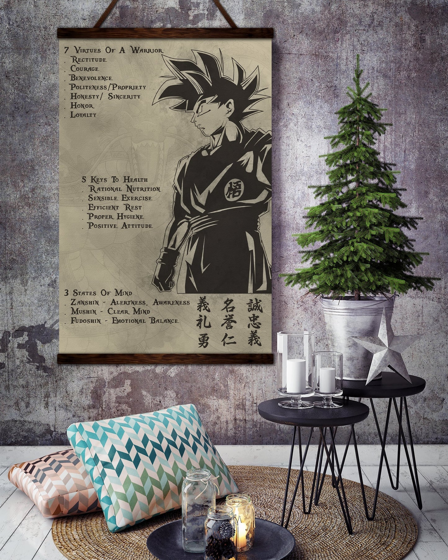 dr044 + dr058 - 7 5 3 code - i'm not going to lose - home decoration - vertical poster - vertical canvas - dragon ball poster