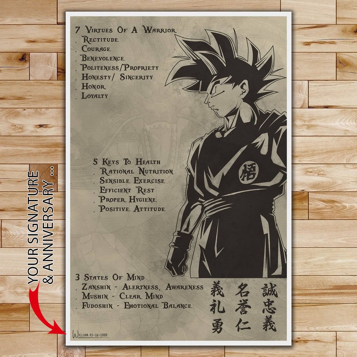 dr044 + dr058 - 7 5 3 code - i'm not going to lose - home decoration - vertical poster - vertical canvas - dragon ball canvas