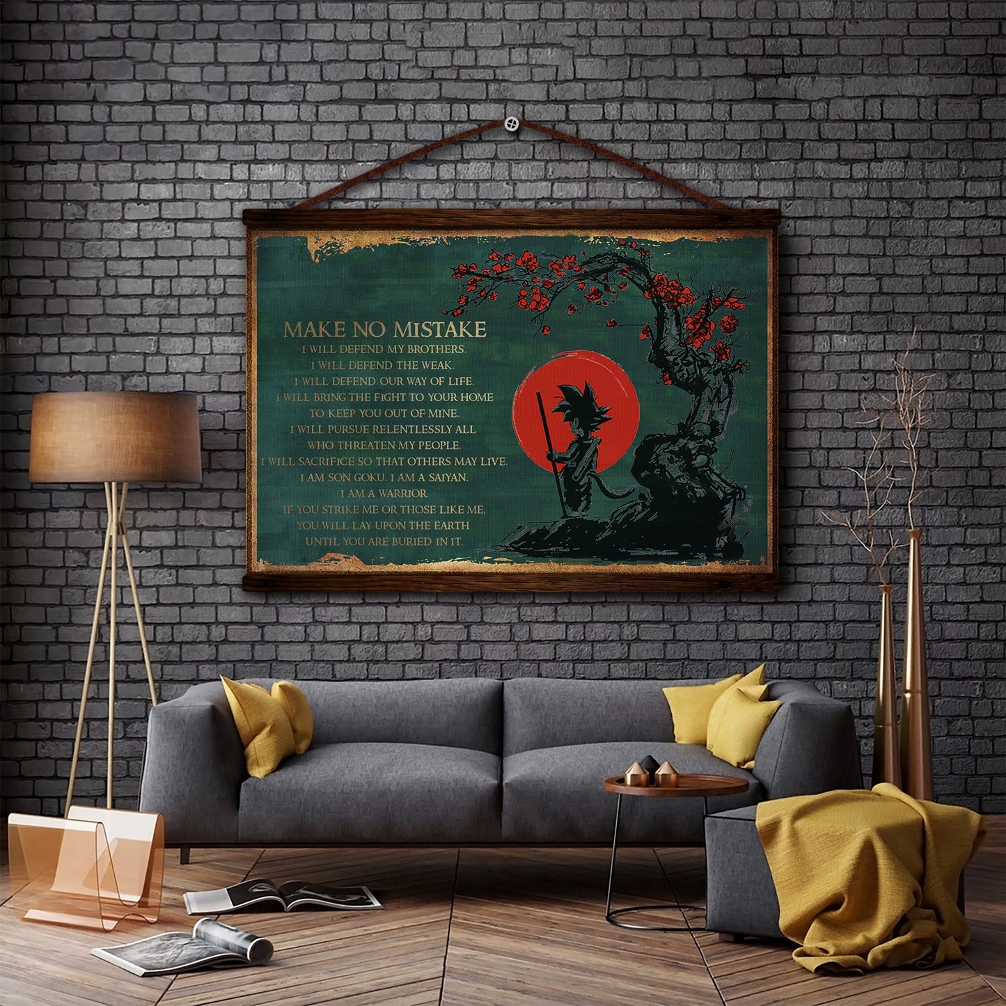 dr067 - make no mistake - goku - horizontal poster - horizontal canvas - dragon ball canvas